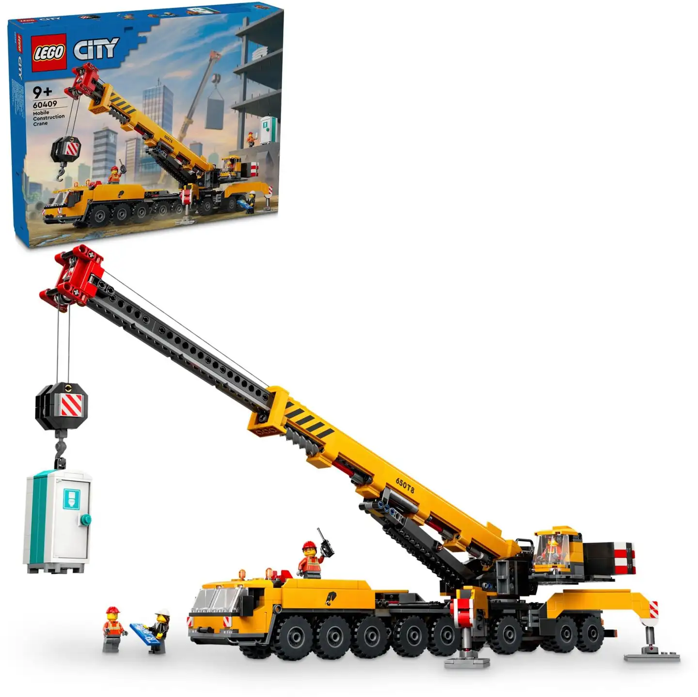 LEGO City Big Vehicles 60409 Keltainen ajettava rakennusnosturi - 2