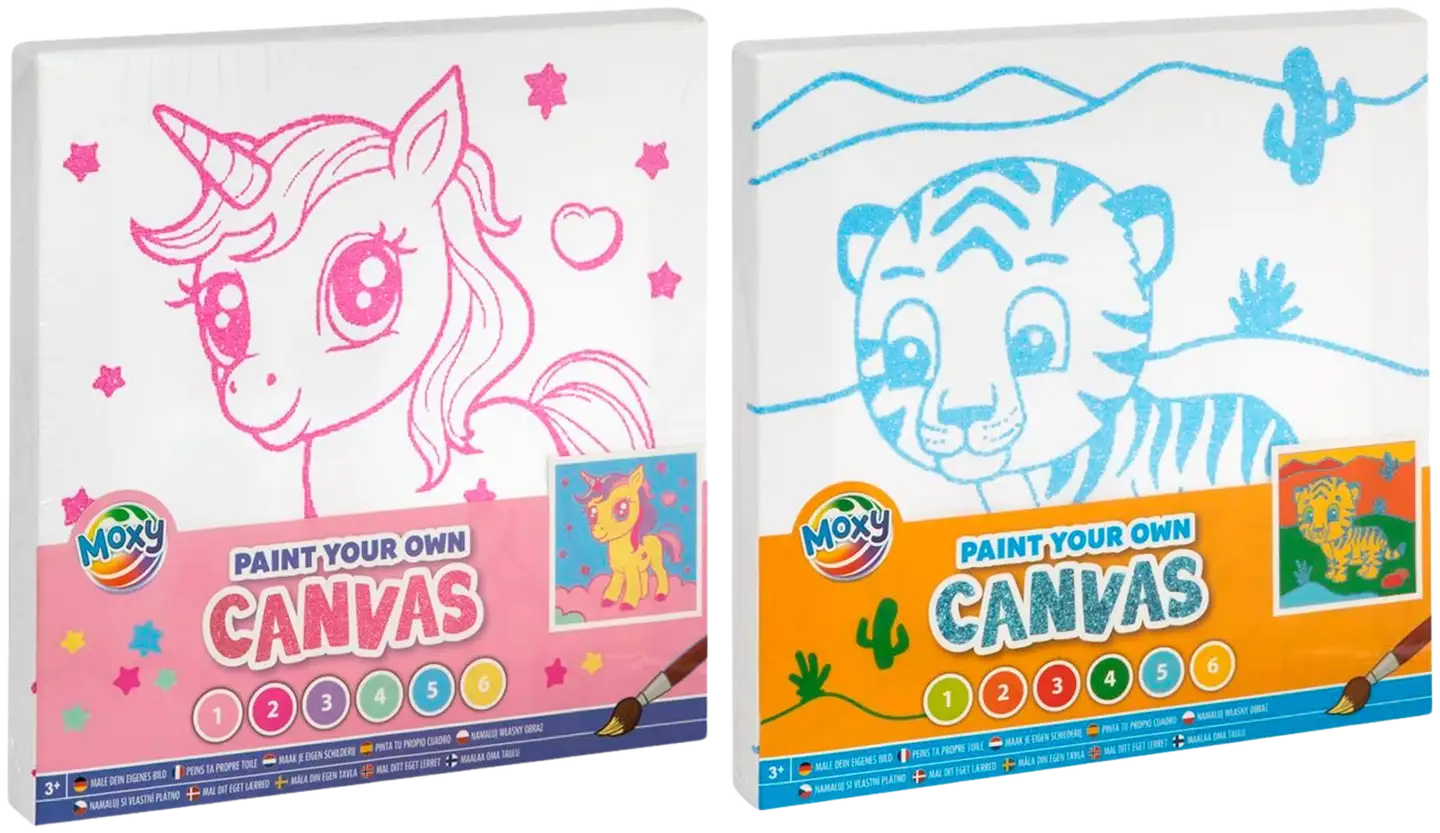 Maalaa oma canvas, 2 eril.lajit.