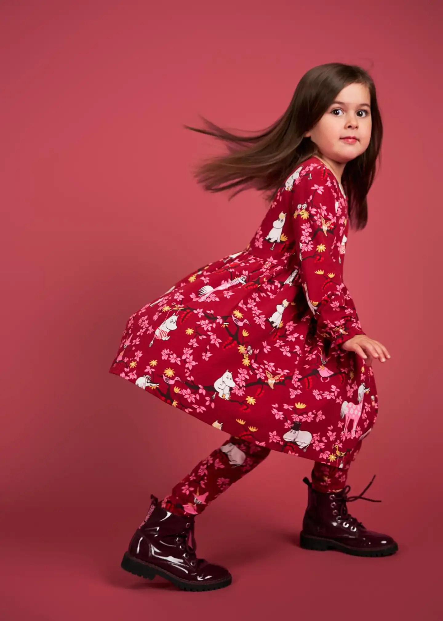 Martinex Muumi lasten mekko Kiipeilypuu 588741 - burgundi - 6