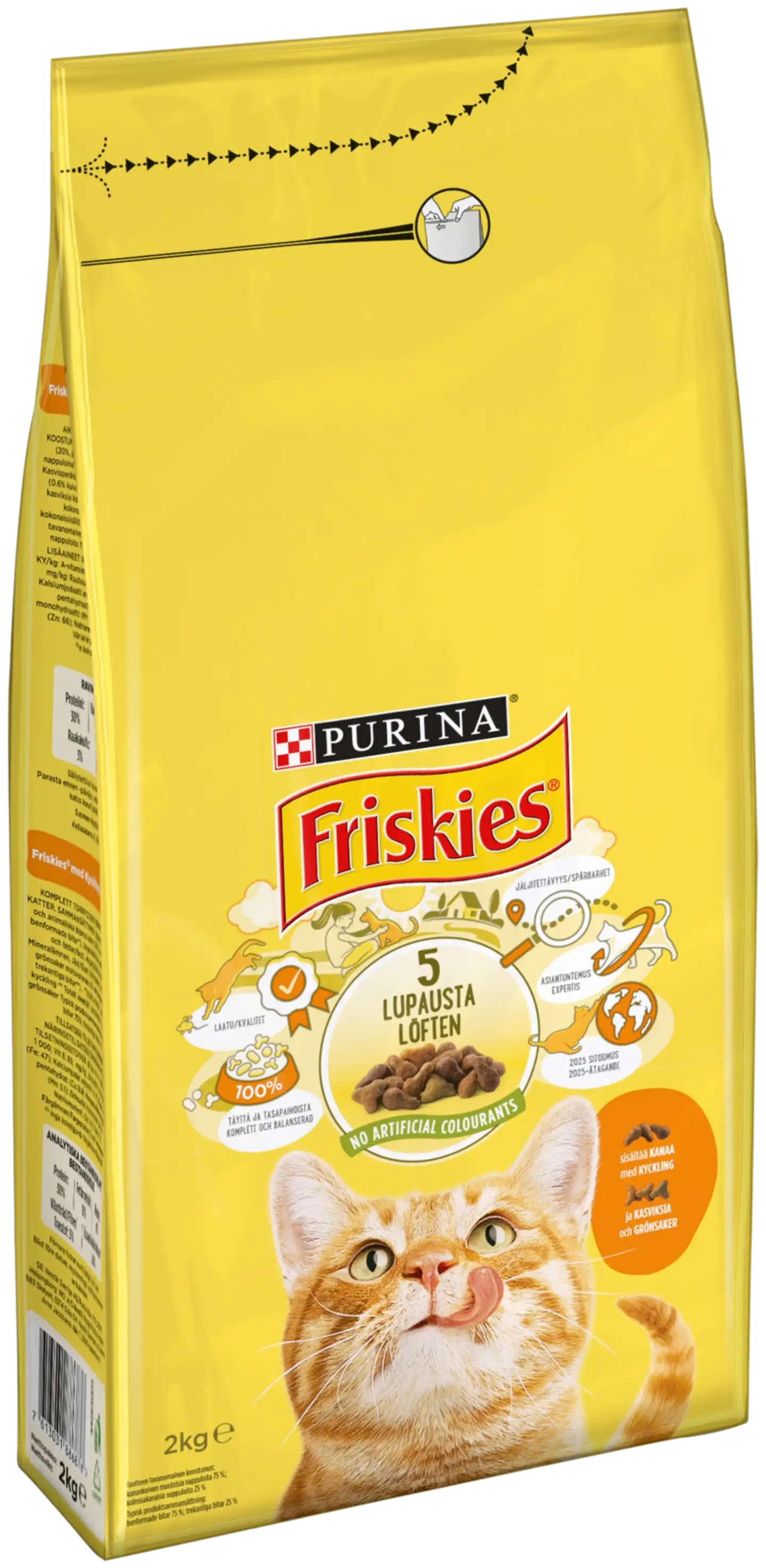 Friskies 2kg Adult Kanaa ja Vihanneksia kissanruoka