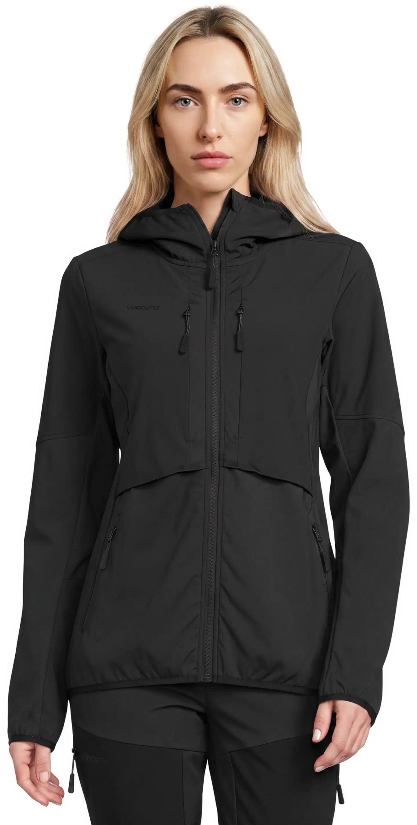 Luode12 naisten retkeily- ja ulkoilutakki 223L112664 - jet black - 1
