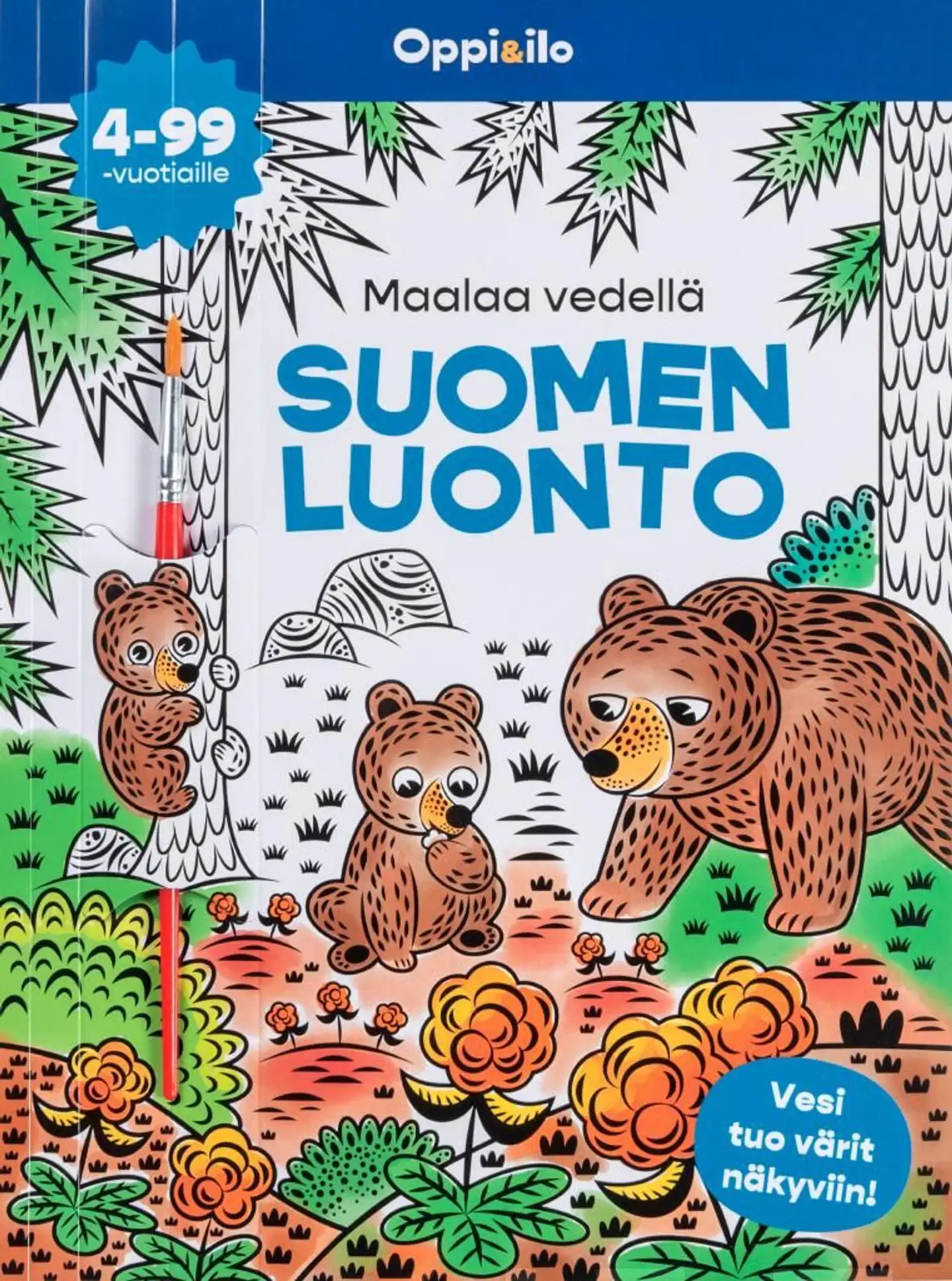 Maalaa vedellä Suomen luonto -puuhakirja 4-99 v - Vesi tuo värit näkyviin! - 1