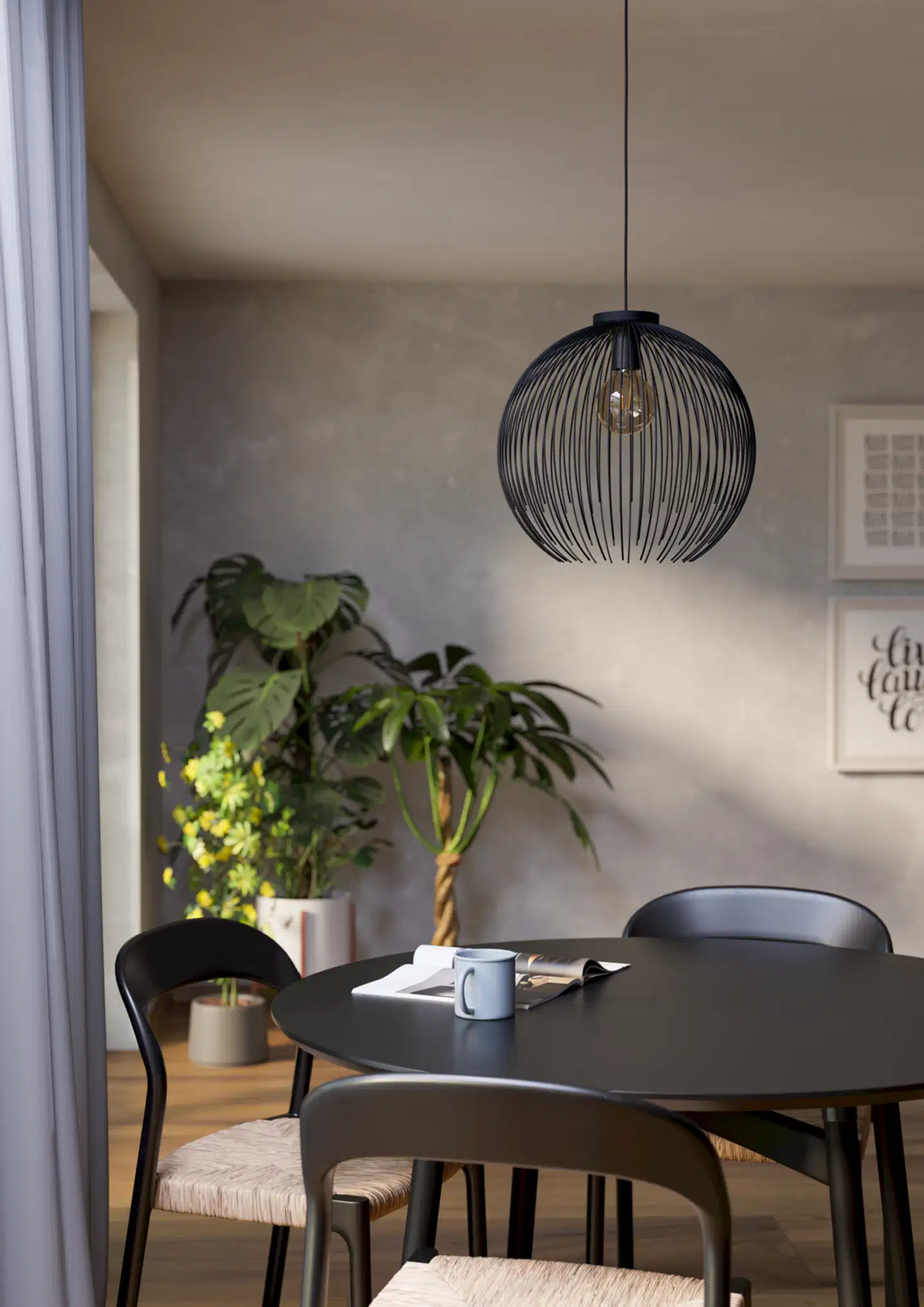 EGLO riippuvalaisin Venezuela E27 musta - 4