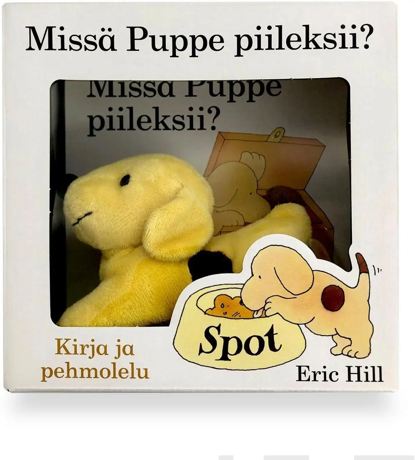 Hill, Missä Puppe piileksii? Kirja ja pehmolelu