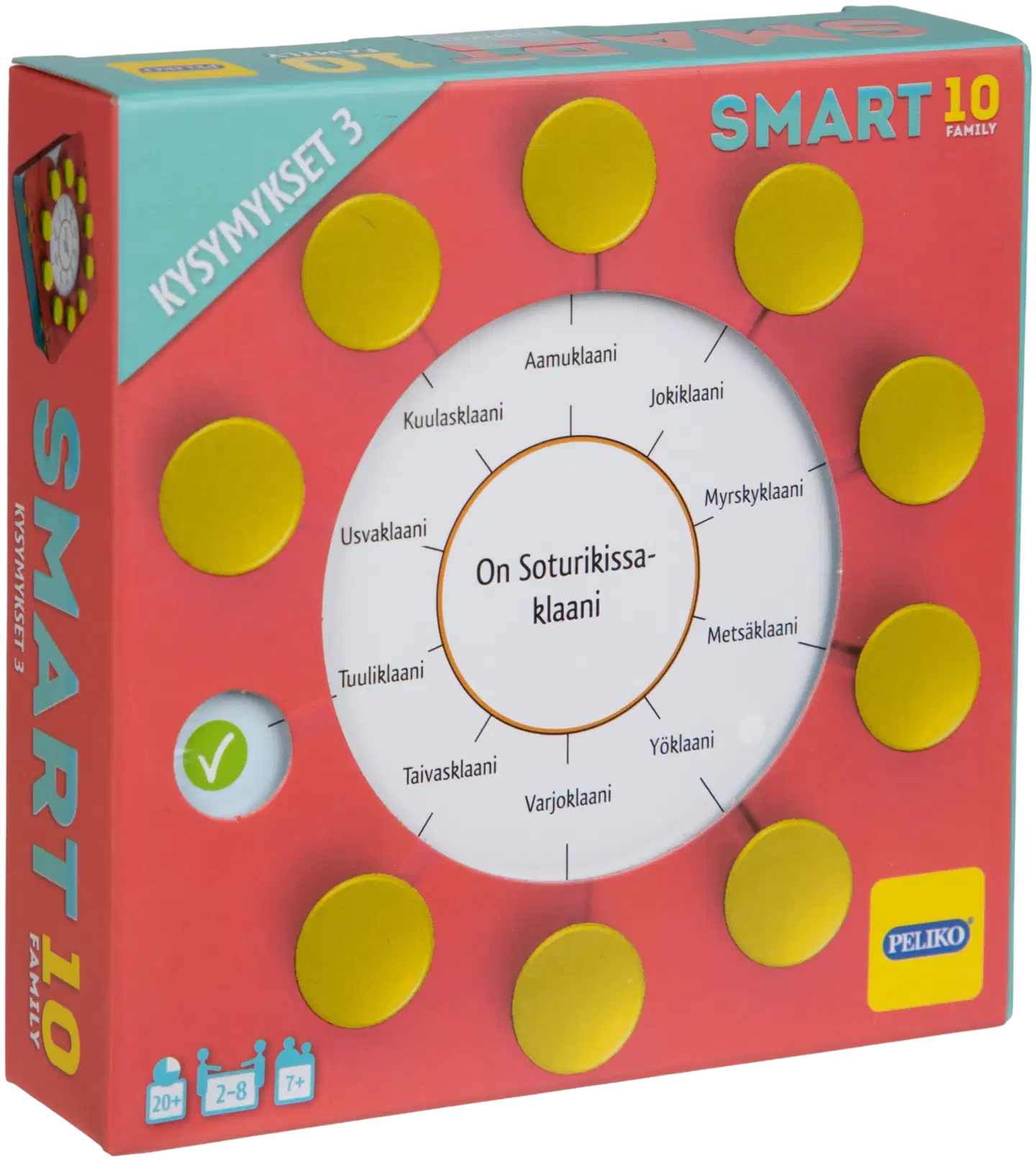 Peliko tietopeli Smart10 family kysymykset 3 - 1
