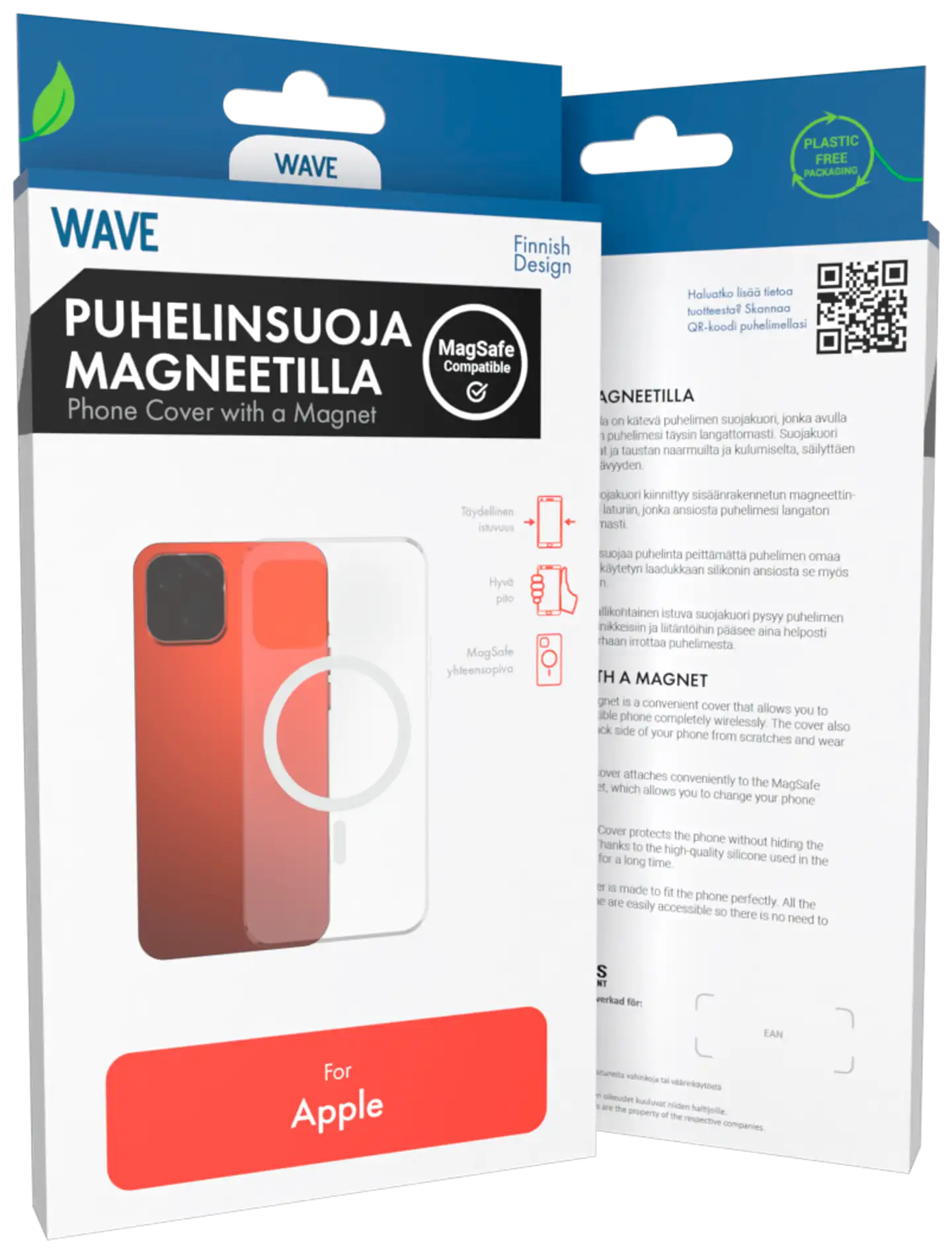 Wave MagSafe -yhteensopiva Puhelinsuoja, Apple iPhone 16e, Kirkas - 1