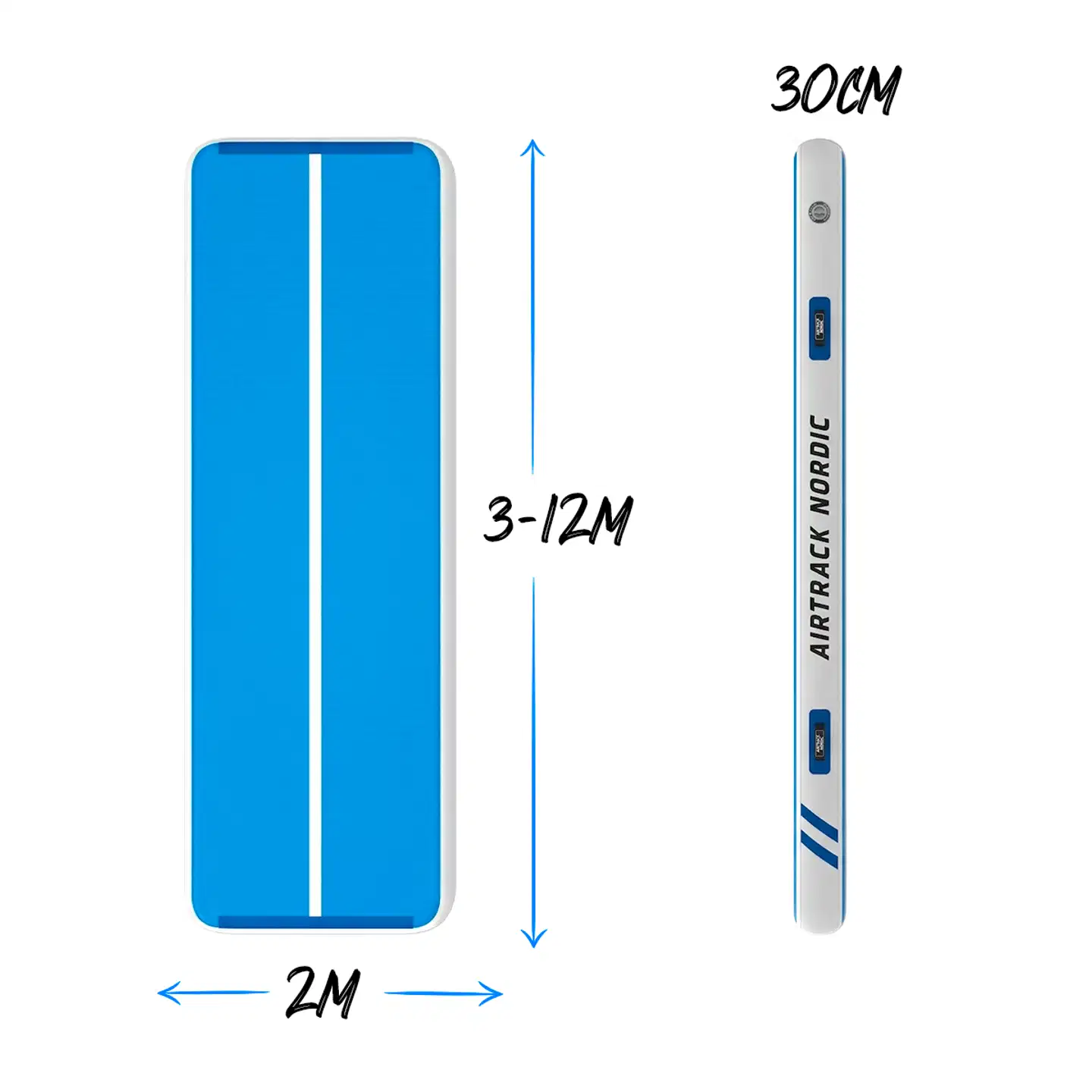 AirTrack Nordic Gym Wide ilmavolttipatja - 12 m - 4