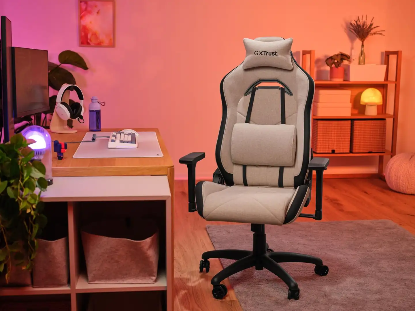 Trust Kangaspäällysteinen pelituoli GXT 723 Ruya beige - 13