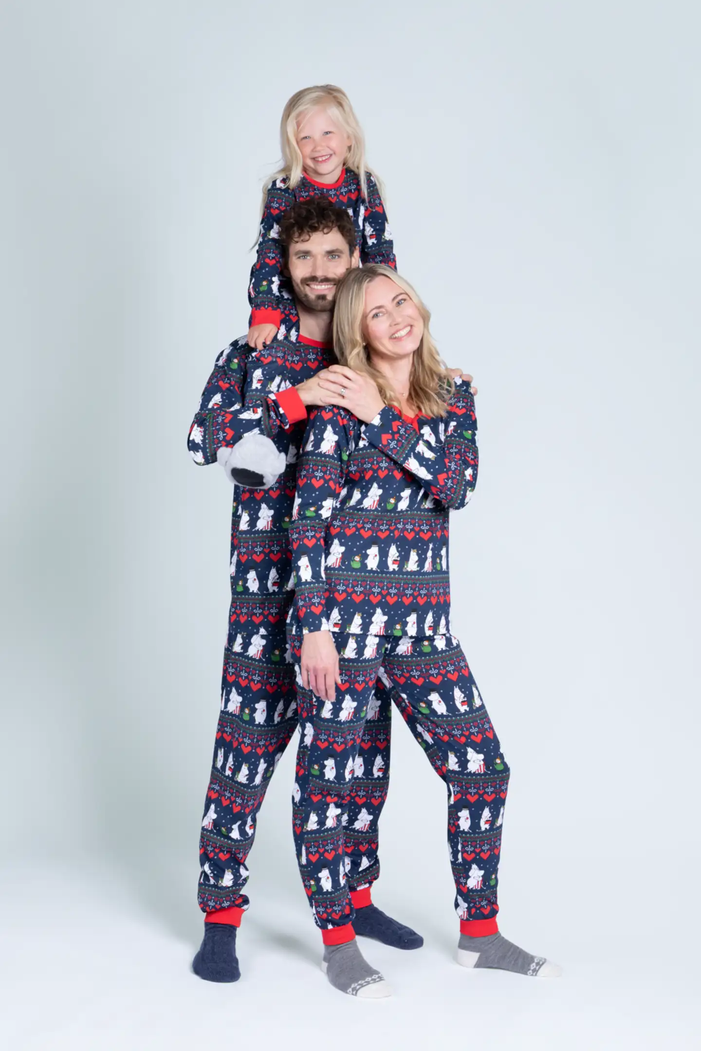 Muumi miesten pyjama Talvisydän 590409 - tummansininen - 9