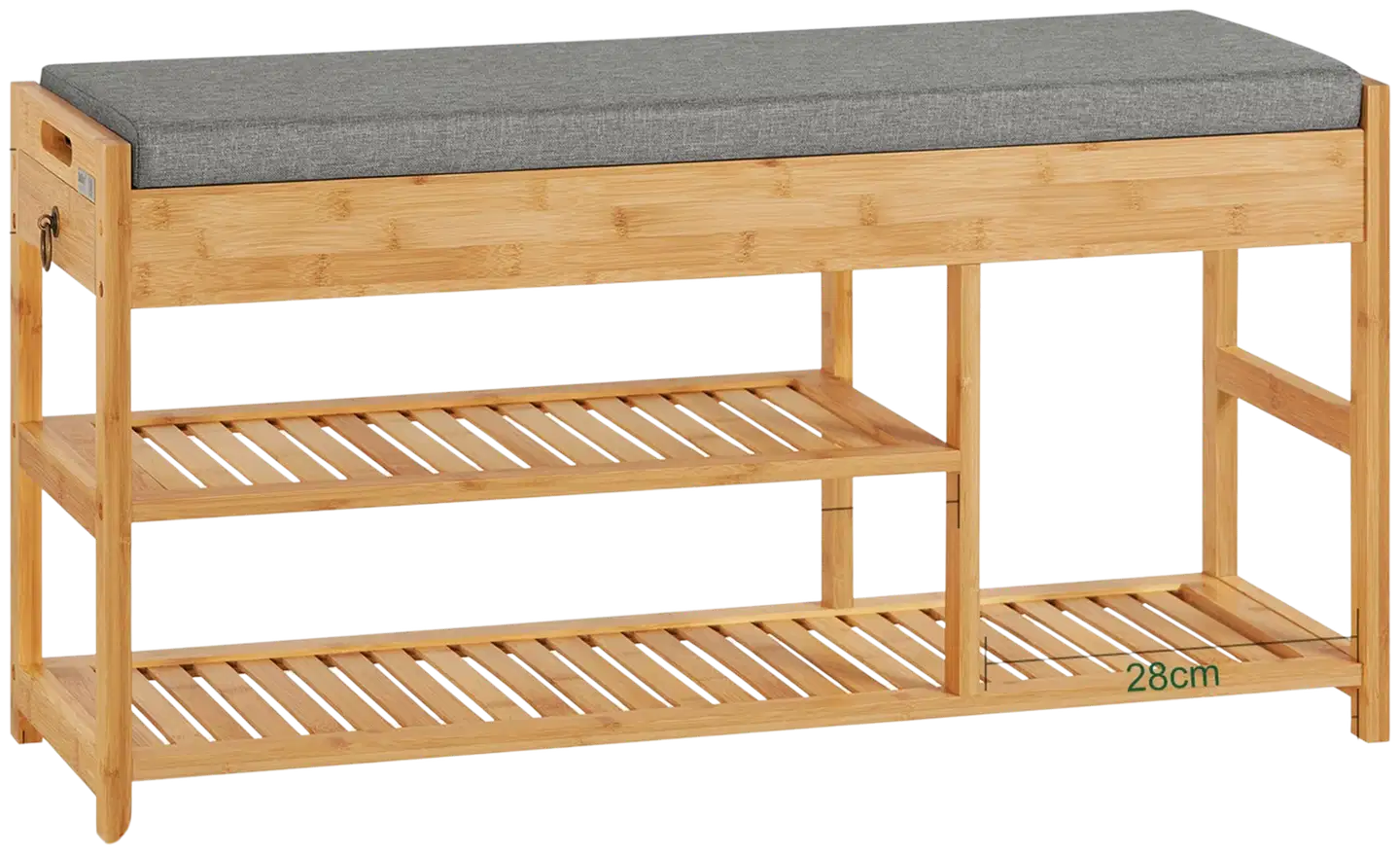 SoBuy kenkäpenkki bambu FSR47-N - 3