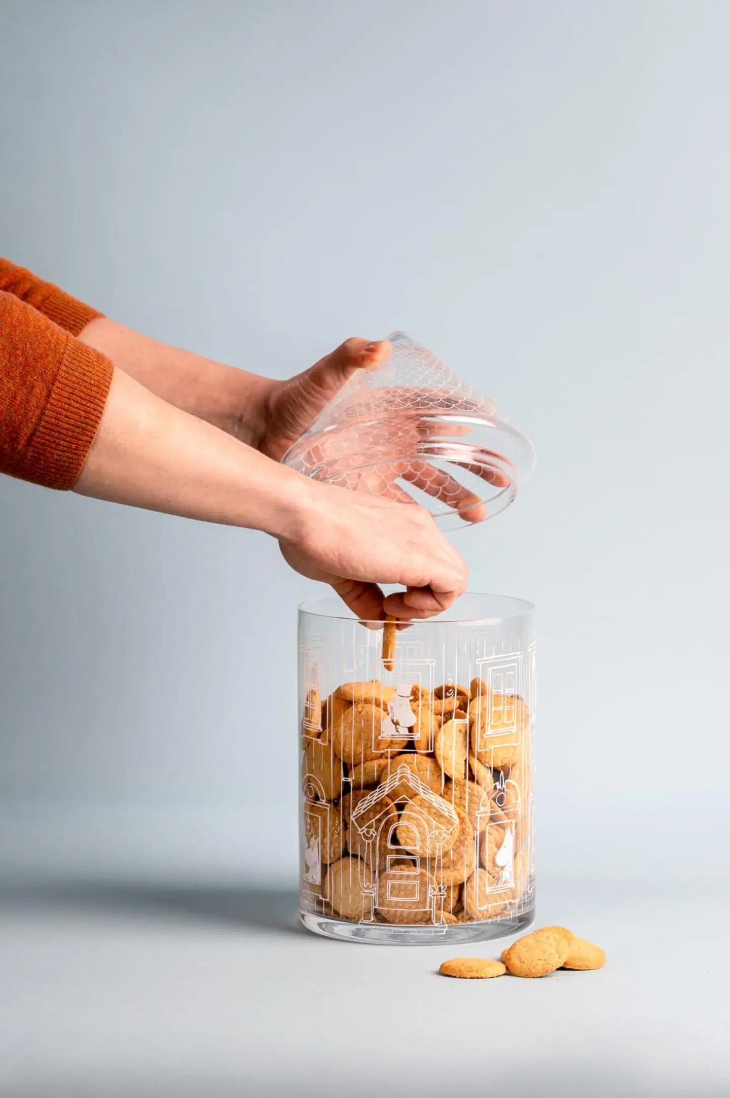 Muurla lasipurkki sisustusrasia Muumitalo 30,5cm - 5