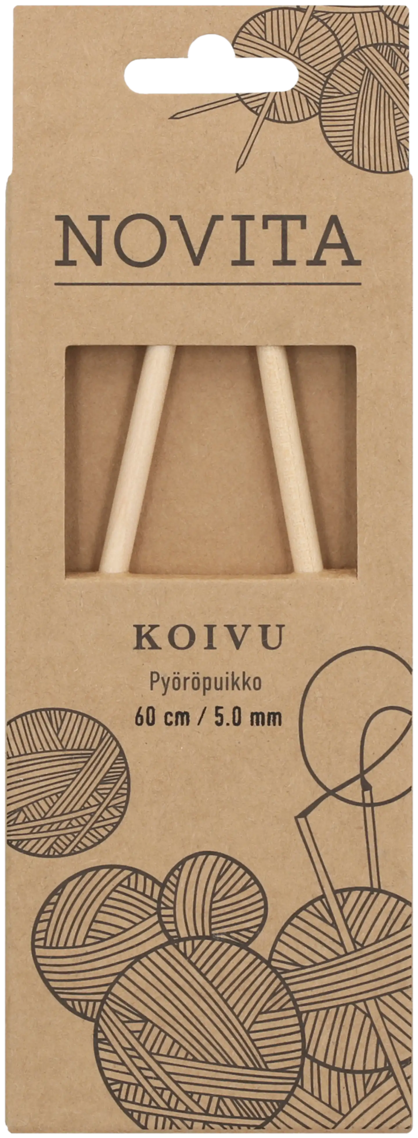 Novita Pyöröpuikko koivu 60cm - 5mm - 1