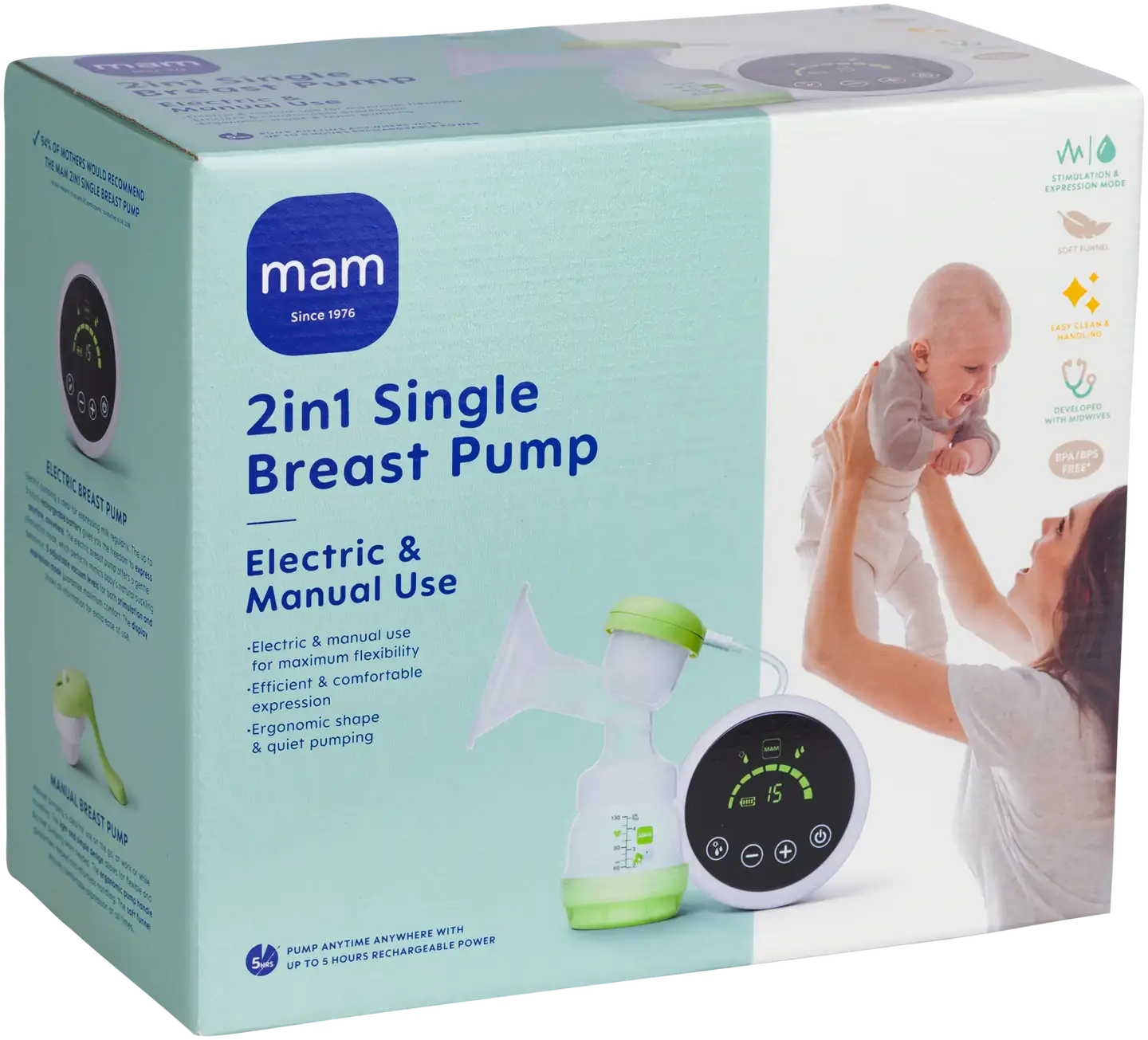 MAM 2in1 Single Sähkökäyttöinen rintapumppu