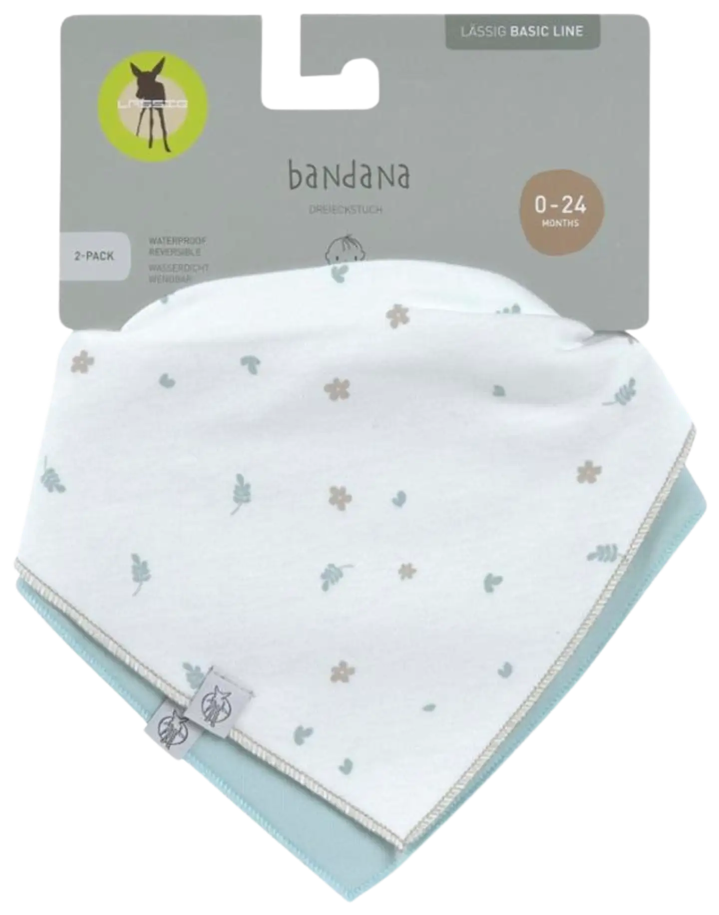 Lässig kuolalappu 2-pack Floral - 3