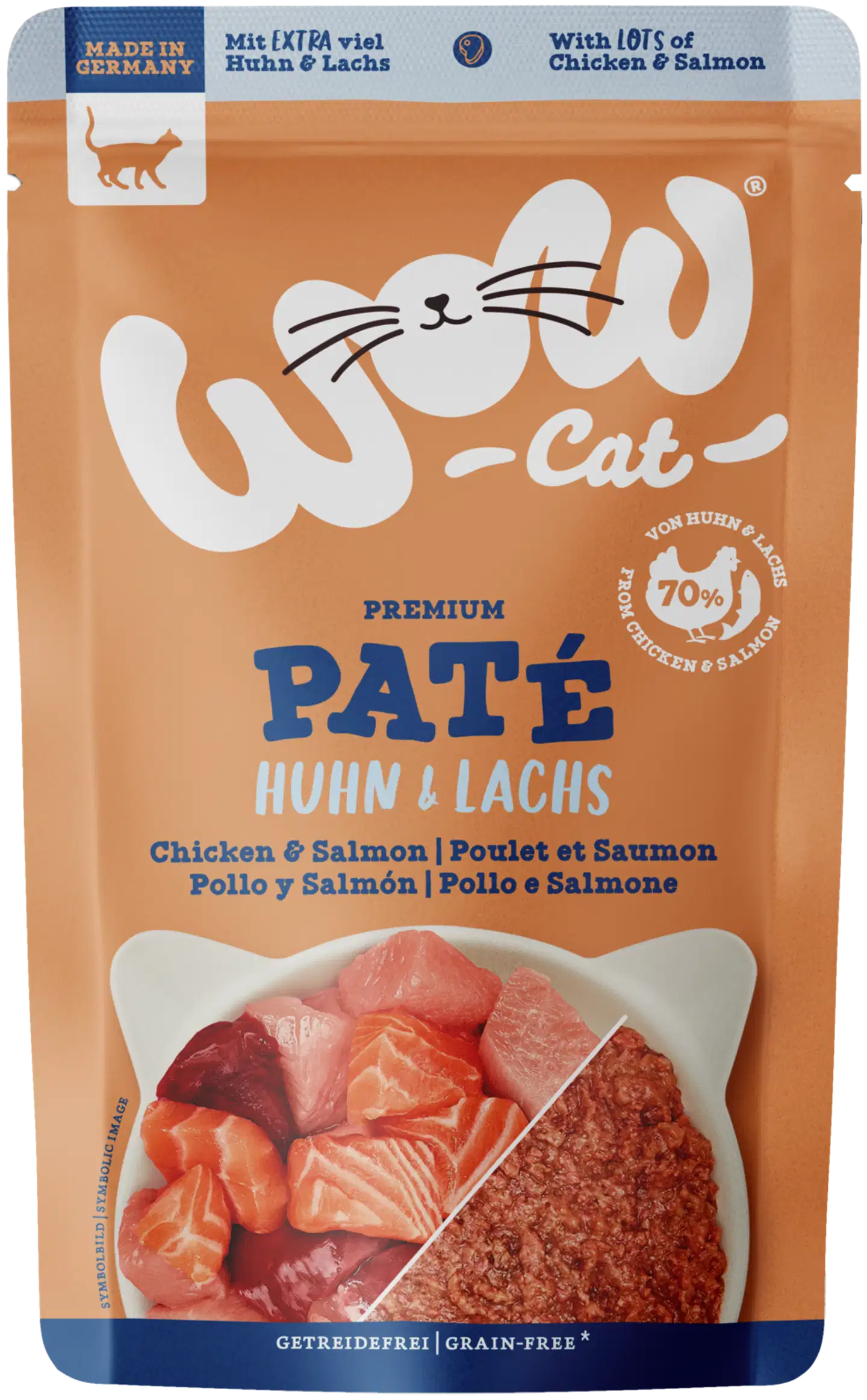WOW CAT ADULT Paté Kana & lohi 125 g