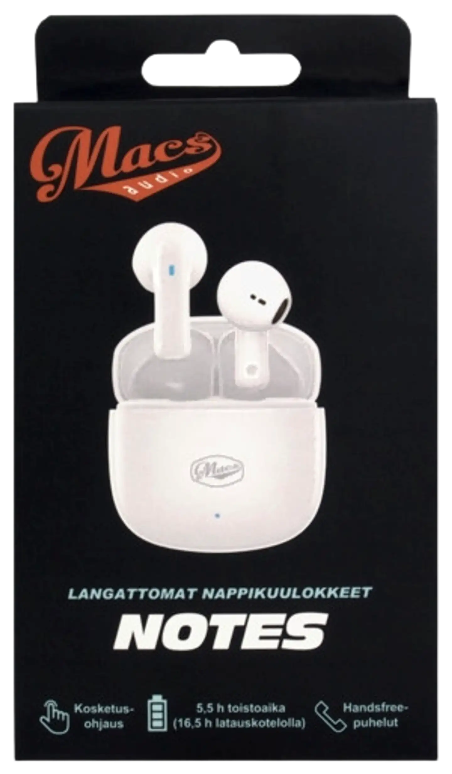 Macs Bluetooth nappikuulokkeet Notes valkoinen - 2