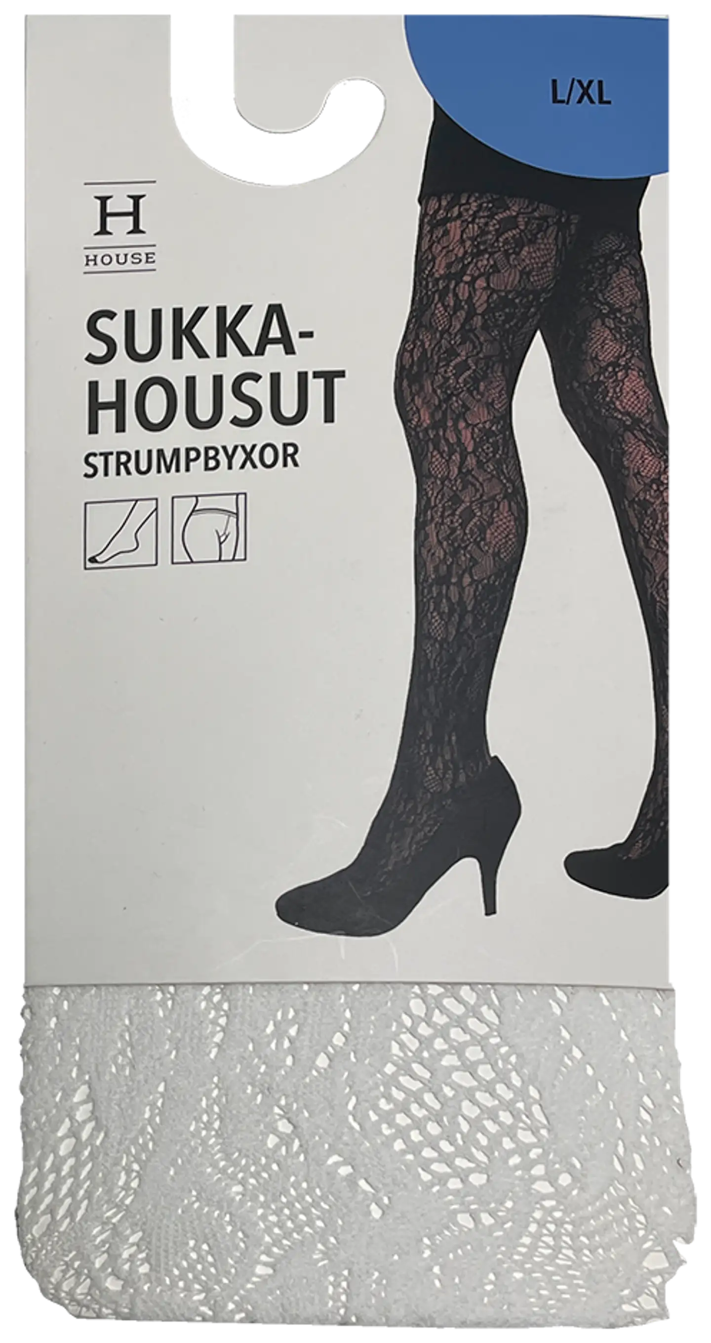 House naisten pitsi-verkkosukkahousut 113MW25021 - WHITE