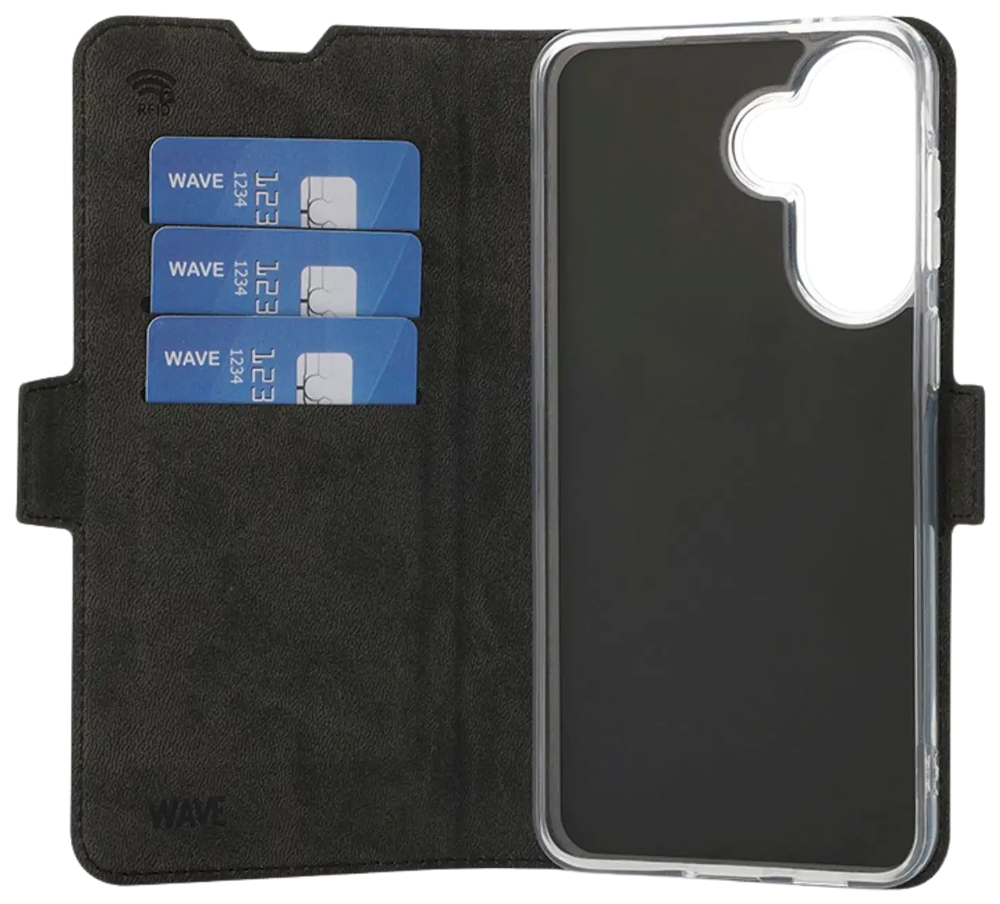 Wave Book Case, Samsung Galaxy A57 5G, Musta - 3