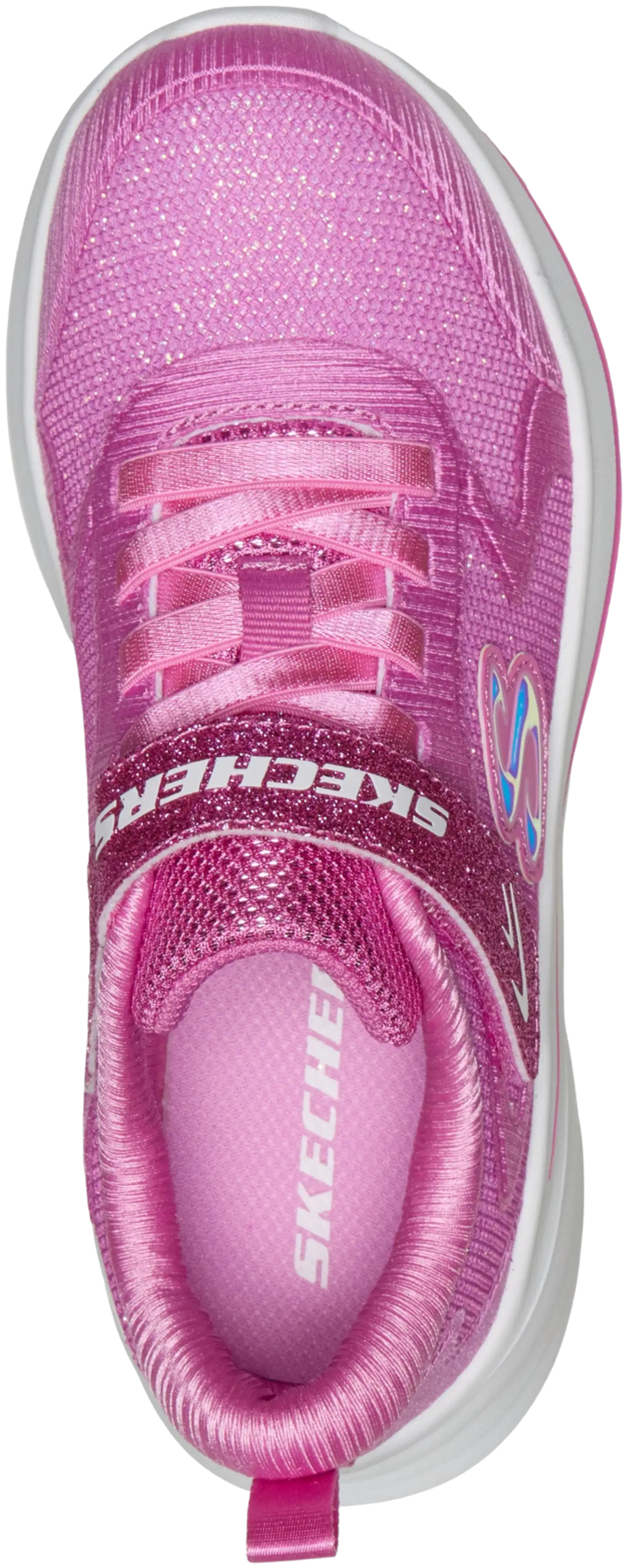 Skechers lasten kimaltava lenkkari tarranauhalla ja venyvillä nauhoilla - Hot Pink - 6