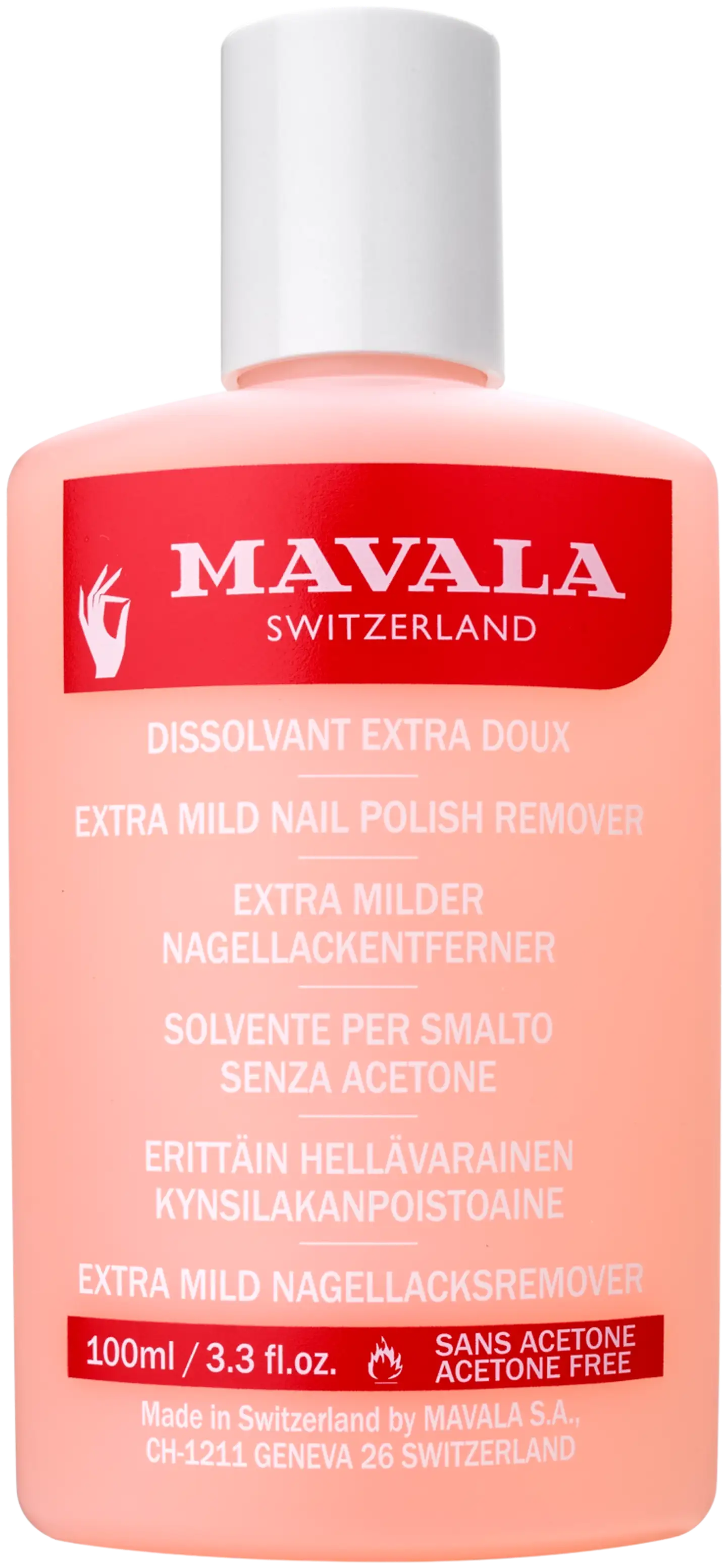 Mavala 100ml Nail Polish Remower Pink kynsilakanpoistoaine pinkki