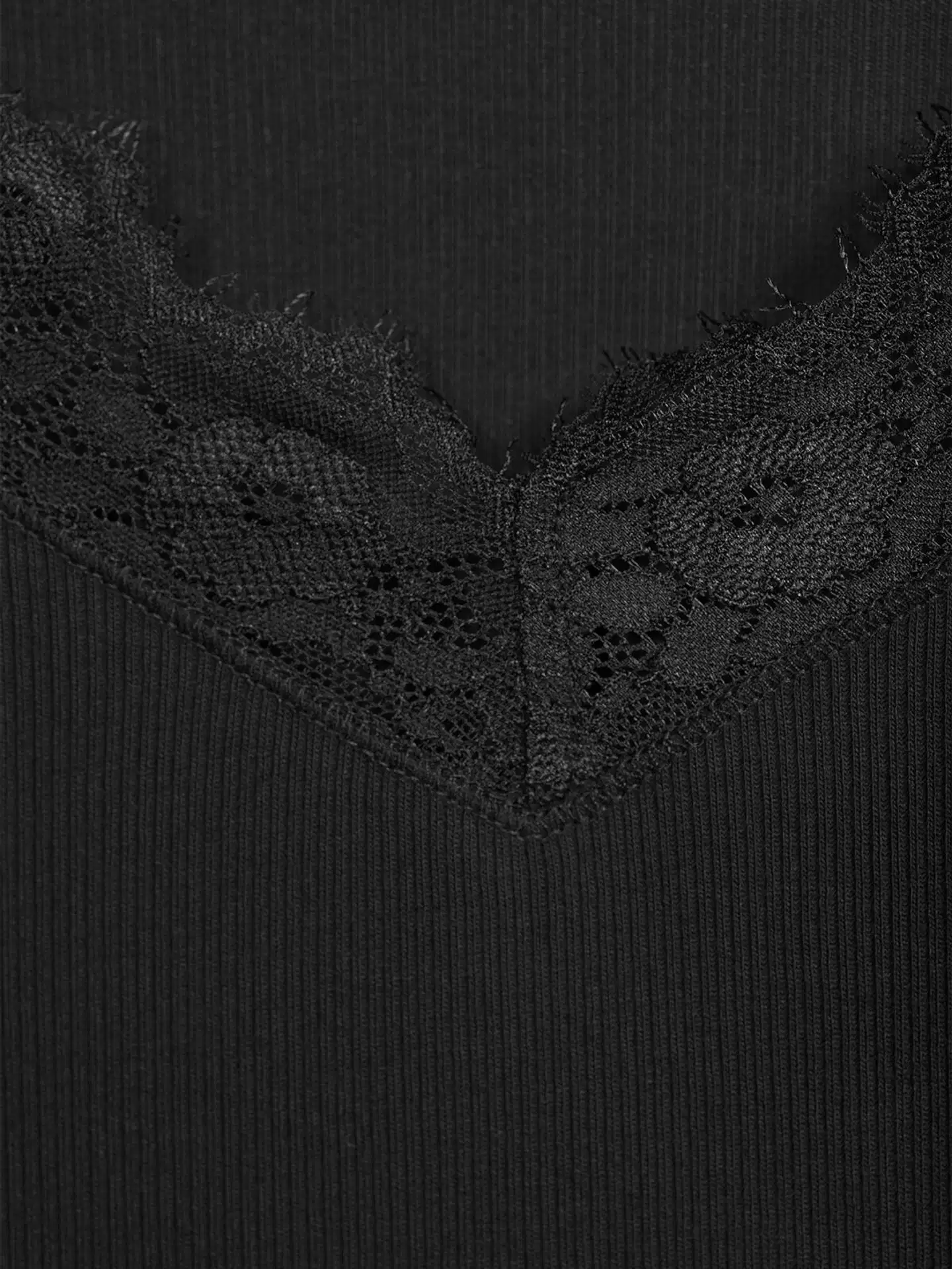 House naisten ribbitrikoopaita Lily Lace - Black - 5