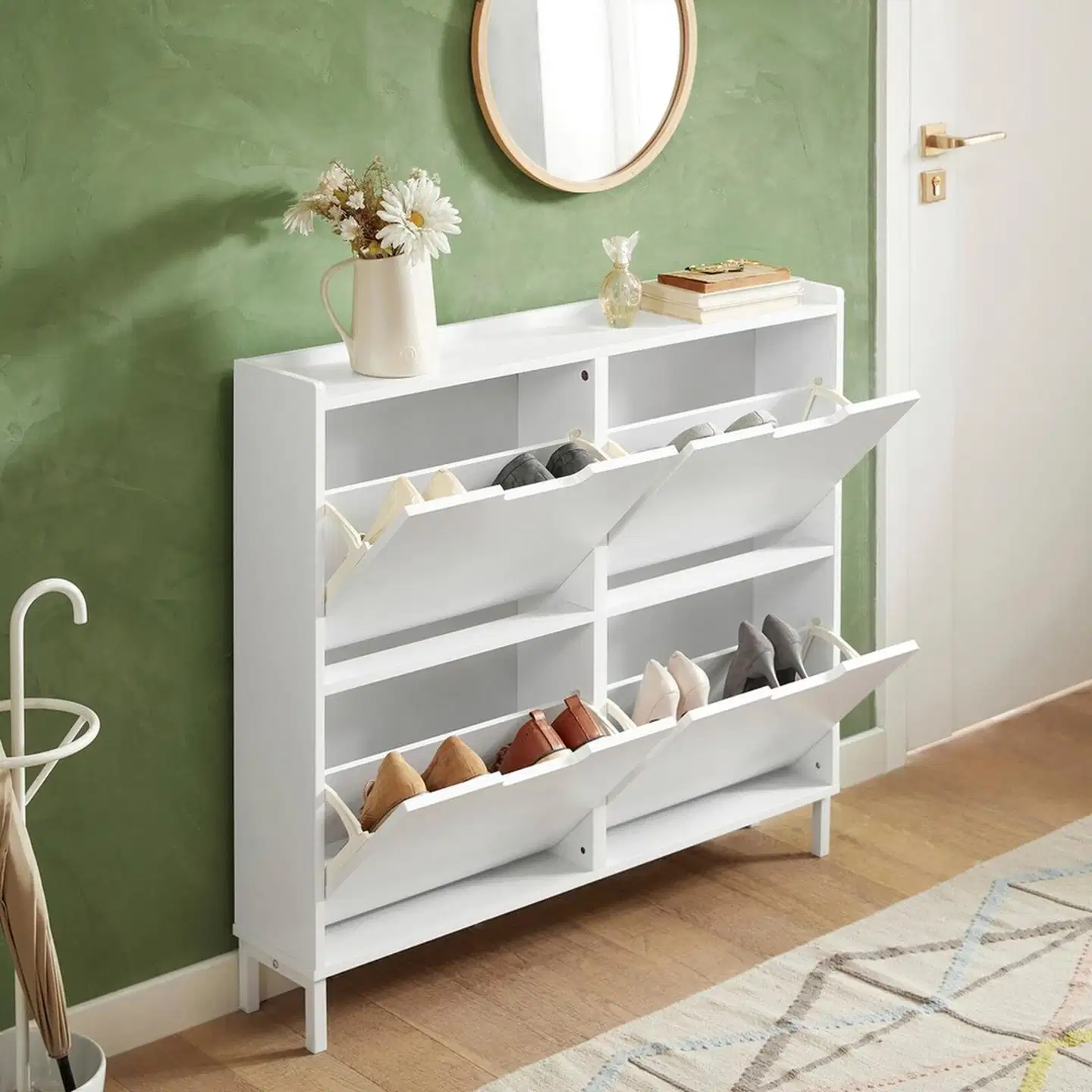 SoBuy kenkäkaappi valkoinen FSR100-W - 1