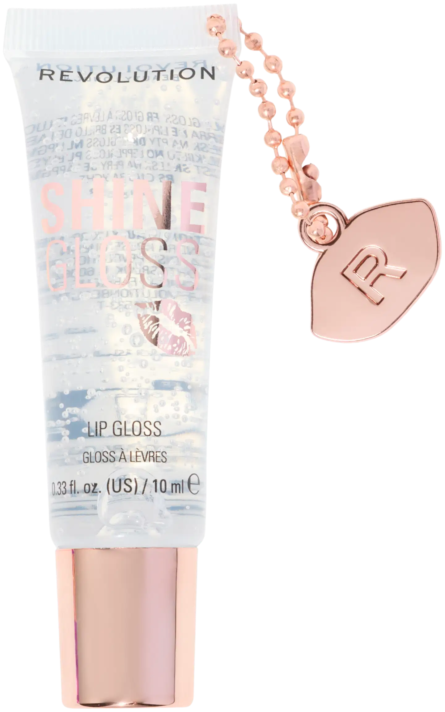 Revolution shine gloss huulikiilto 10ml peach pop - clear sugar - 1