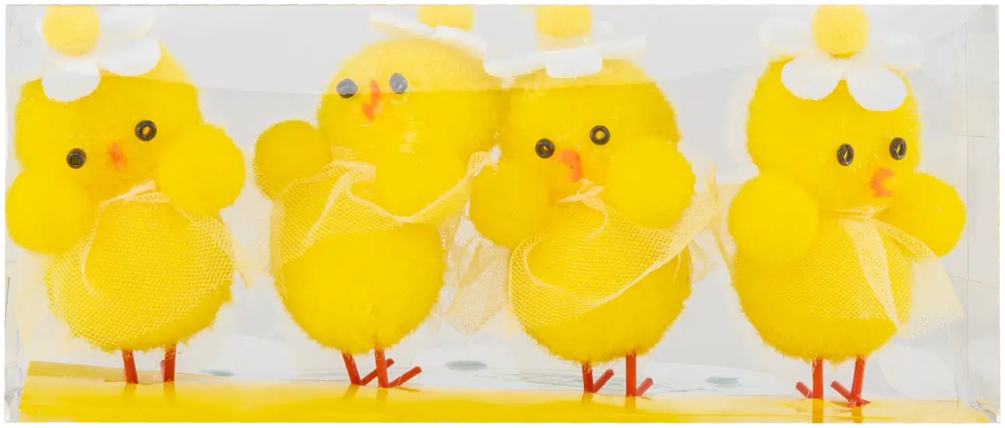 Pääsiäistipu kukalla 6 cm 4 kpl - 1