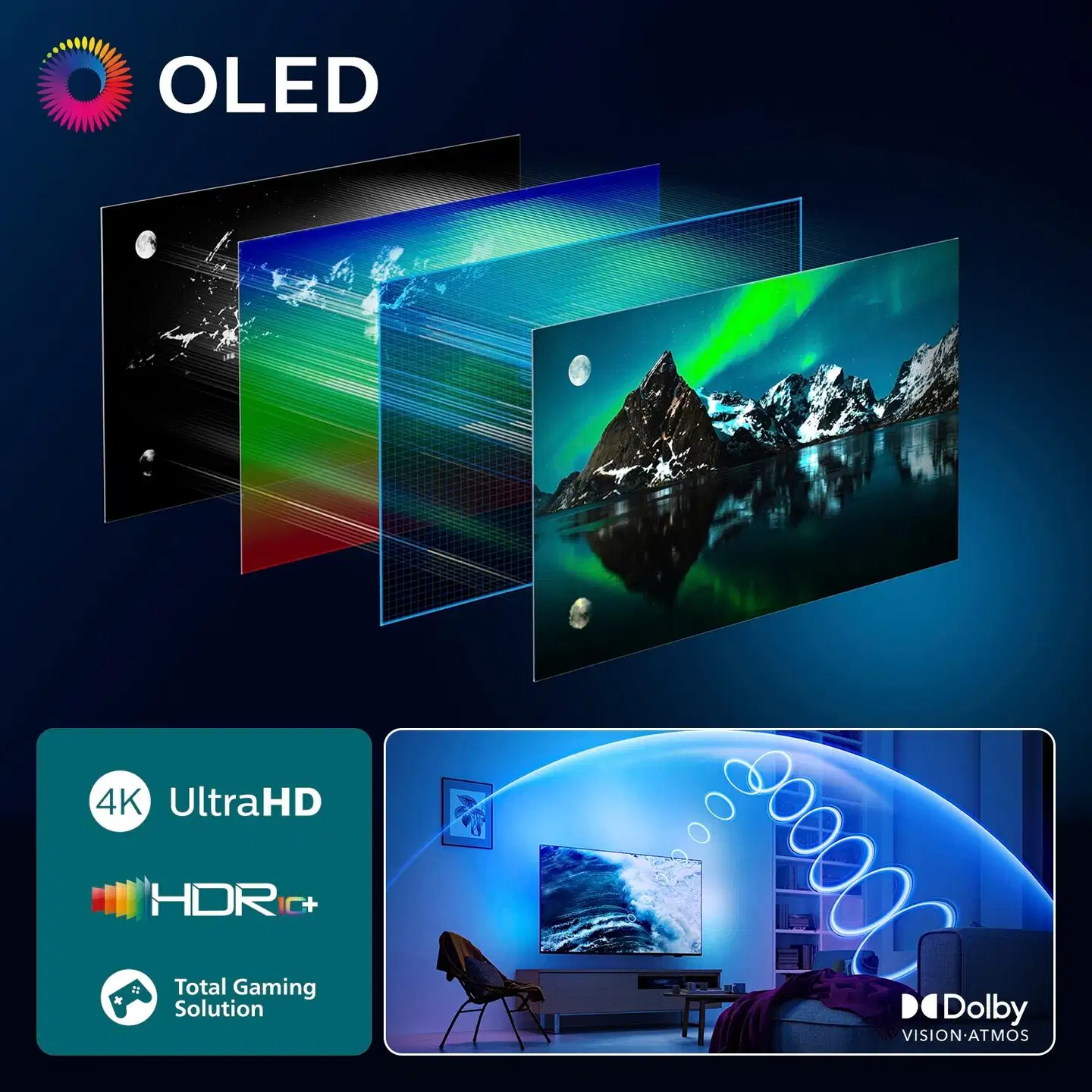 Philips 77" OLED810 4K Ambilight Google TV - 4