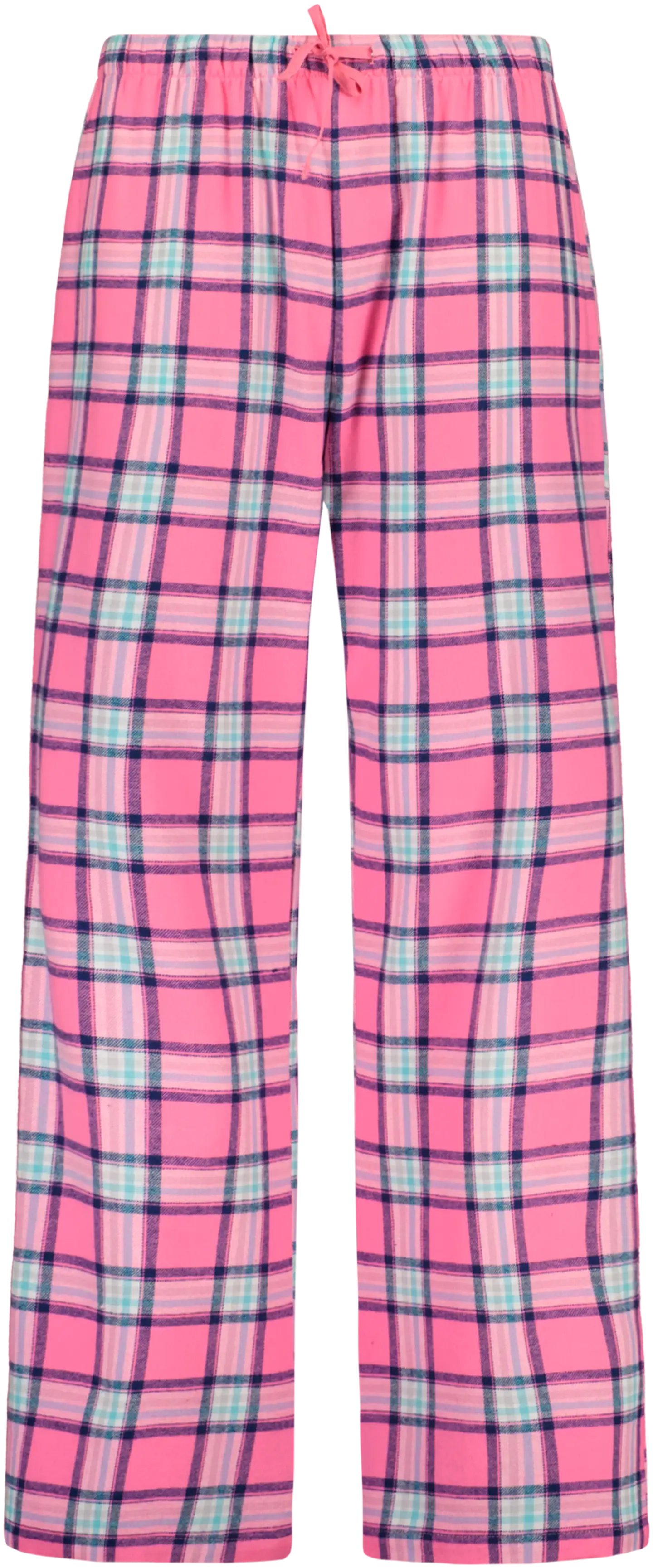 Actuelle naisten flanellihousut 212A382506 - pink check