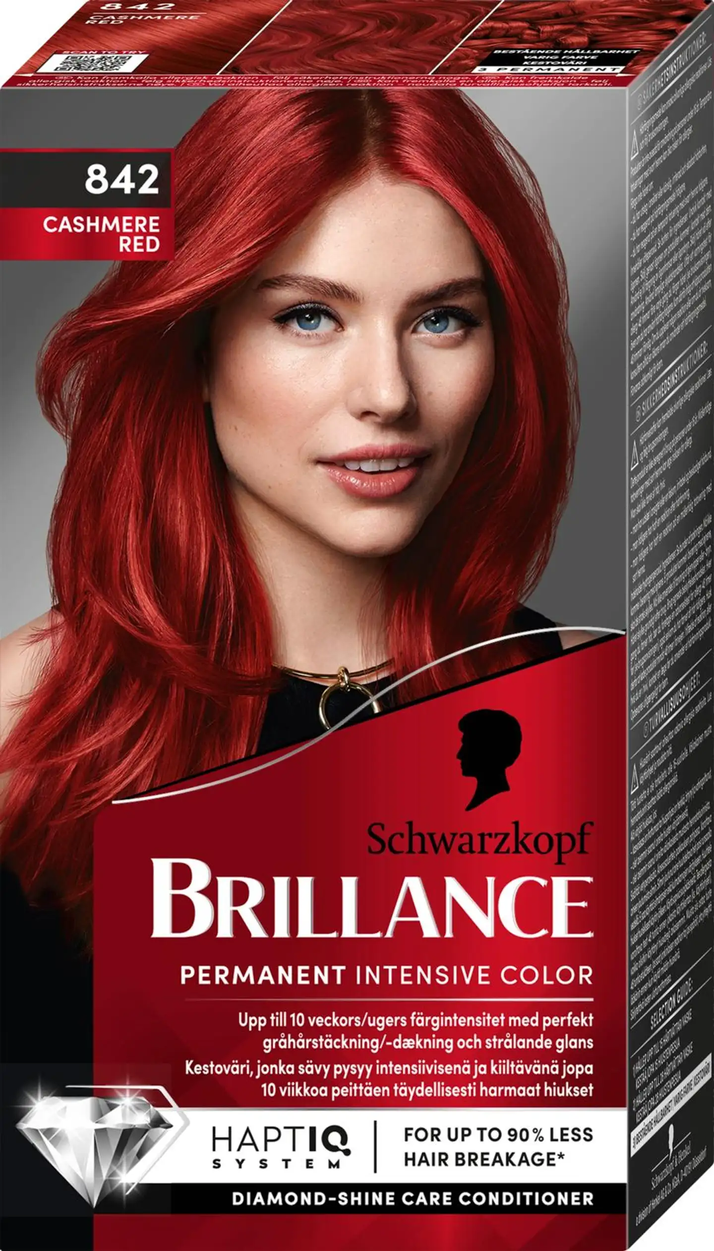 Schwarzkopf Brillance 842 Cashmere Red  hiusväri 1 kpl