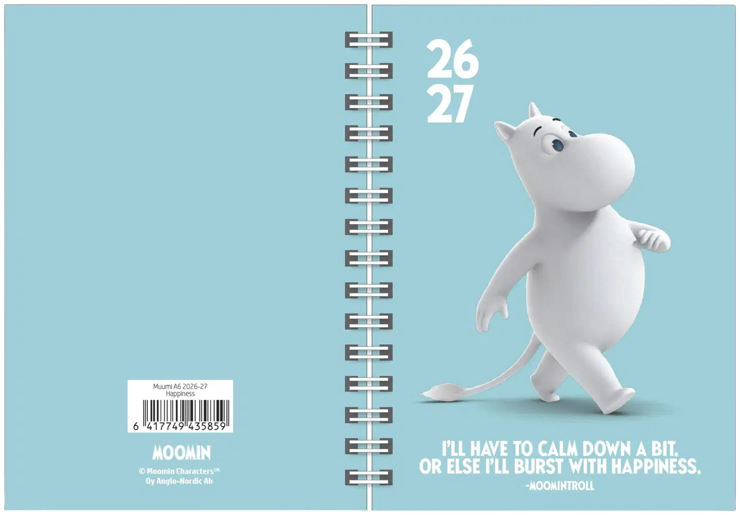 Koulukalenteri Muumi 26-27 A6 12kk Muumipeikko - 1