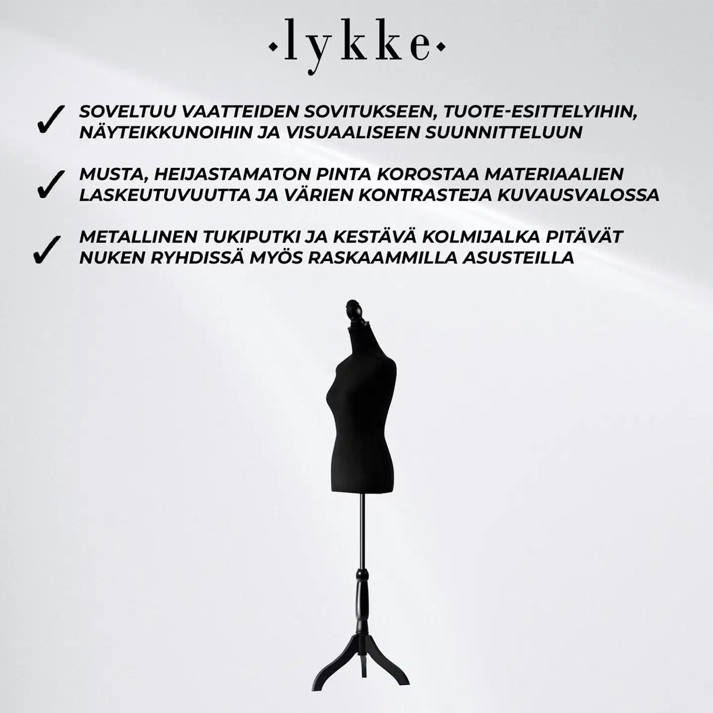 Lykke mallinukke diana musta - 3
