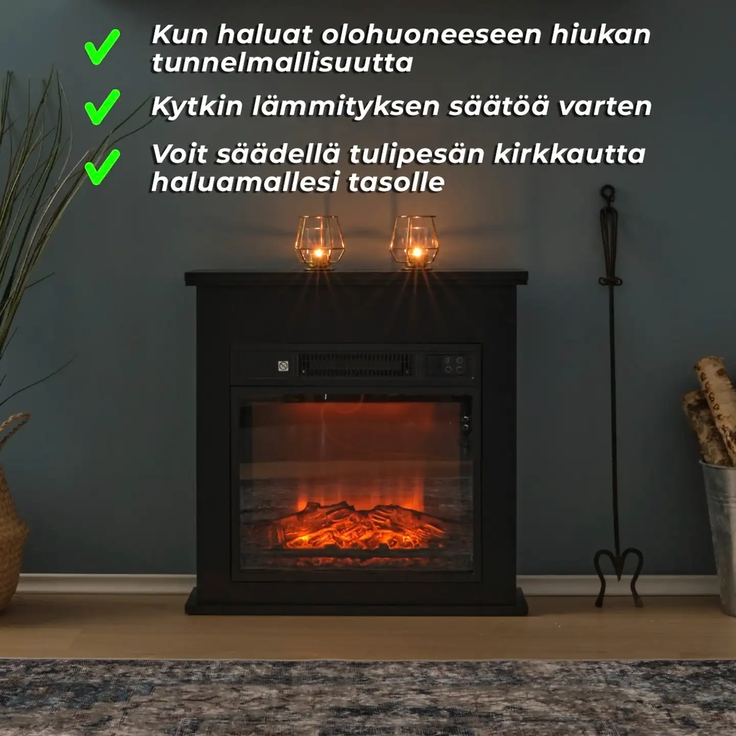 Lykke sähkötakka 2000 W S musta - 6