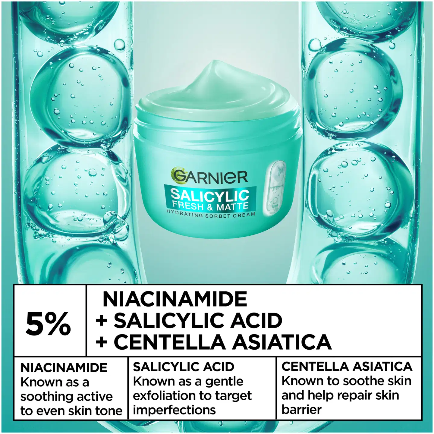 Garnier Salicylic Fresh & Matte kosteuttava sorbettimainen voide 85ml - 5