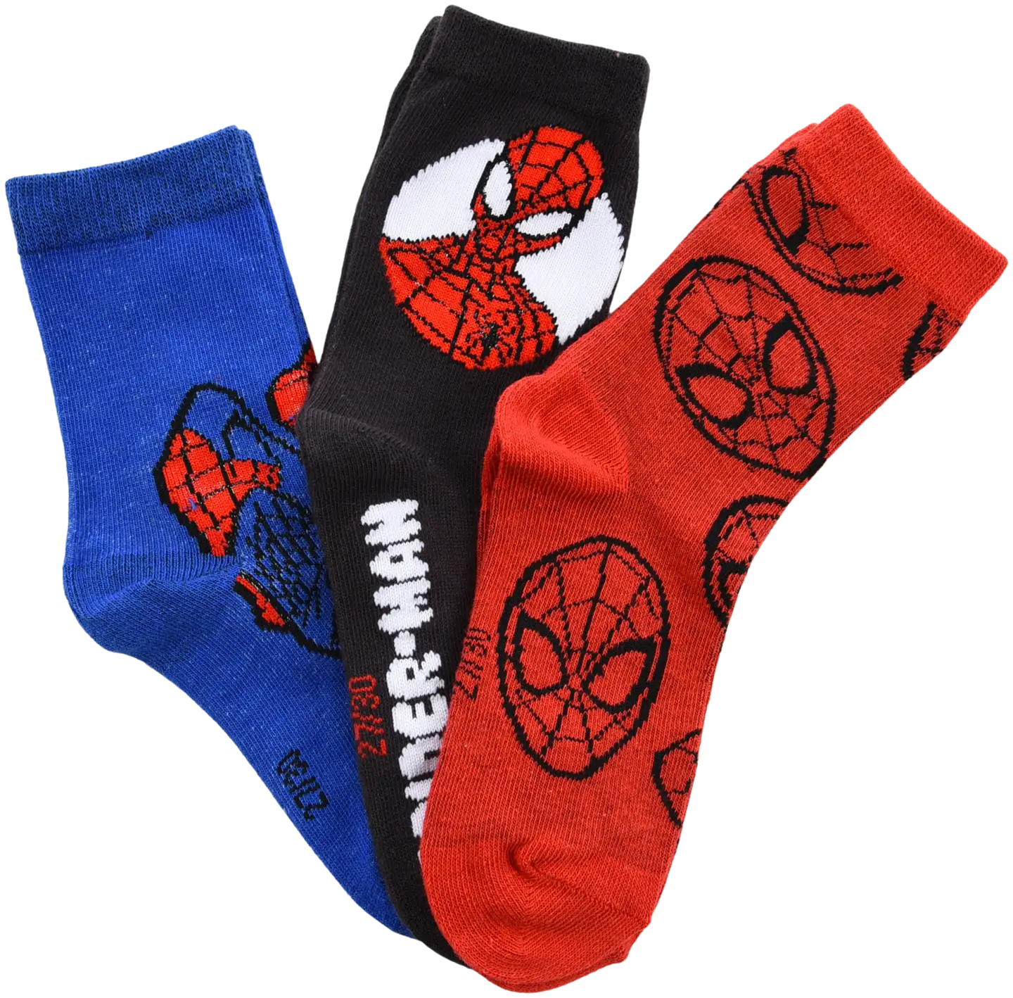 Spiderman lasten laadukas sukka 3 paria - Pack 1 - 2