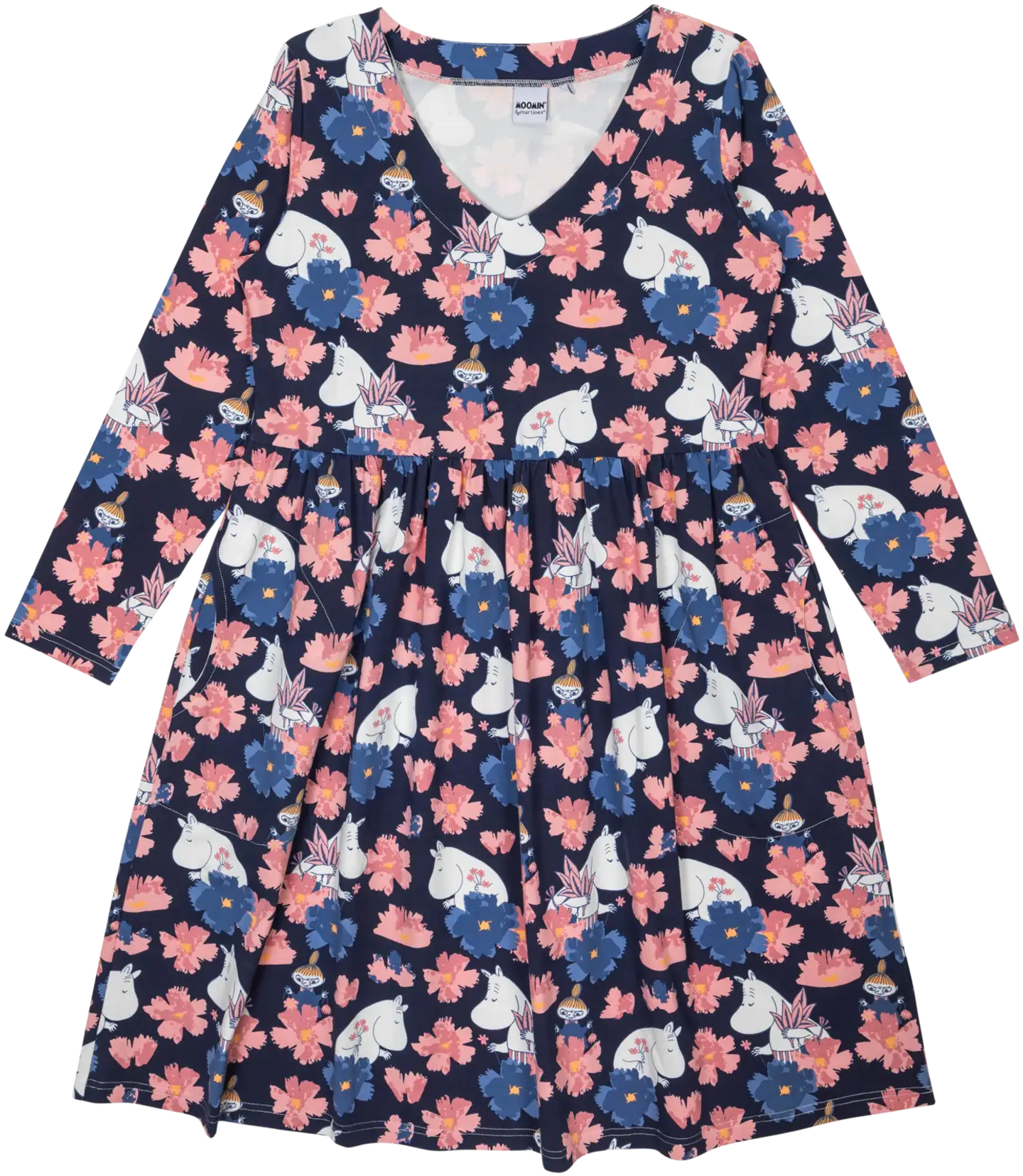 Muumi naisten mekko Hely Kimppu 590633 - tummansininen - 1