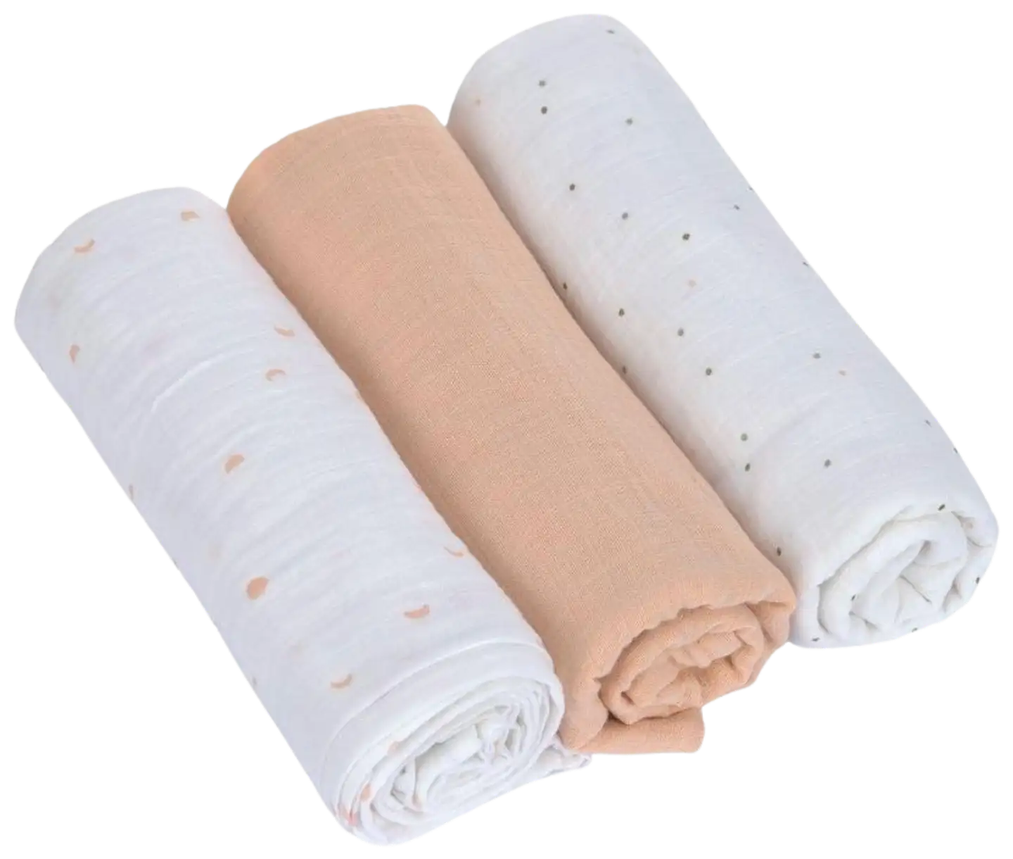 Lässig puuvillaharso 85cm Moon Peach 3 kpl - 1