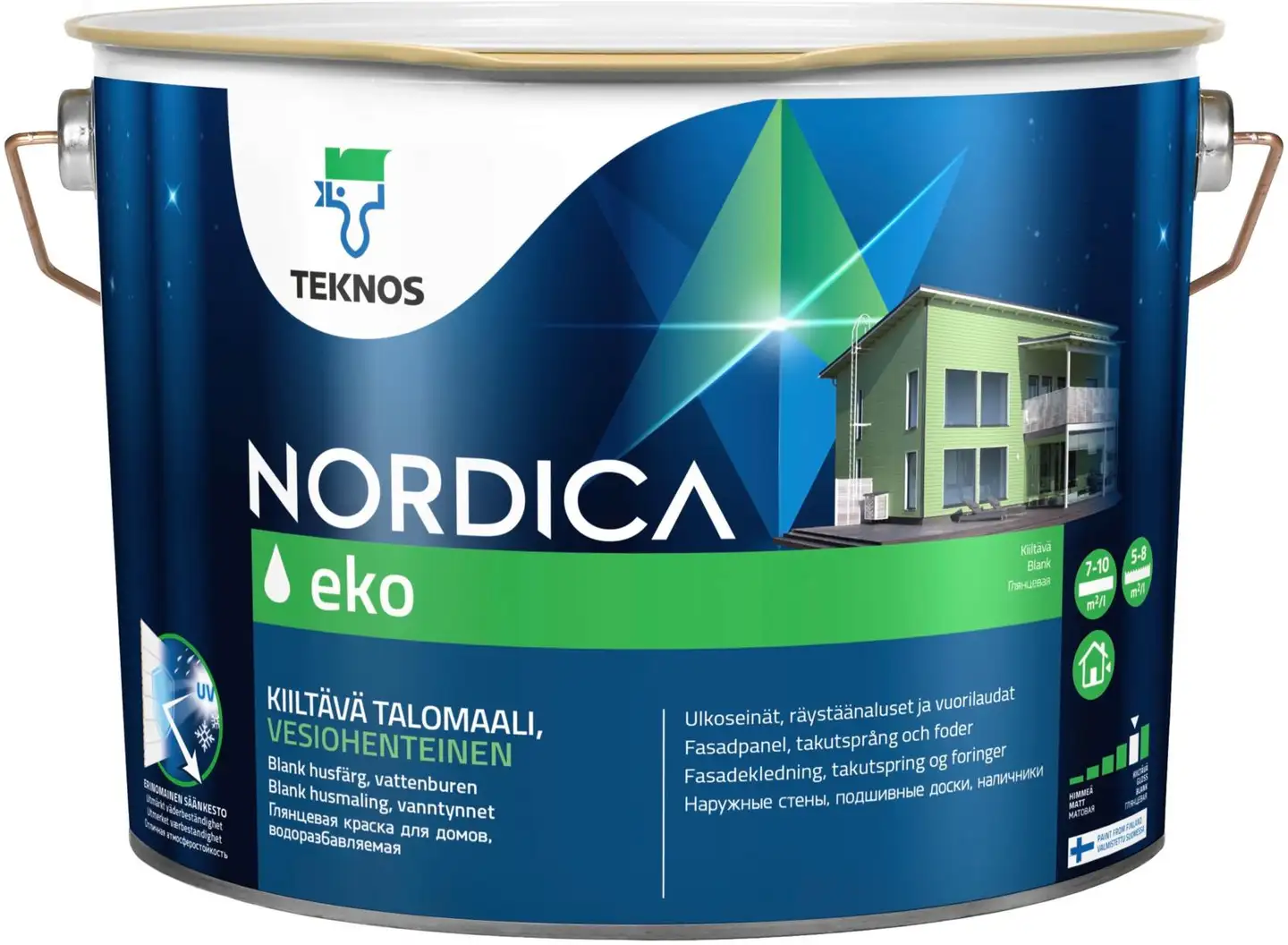 Teknos talomaali Nordica Eko 9 l PM3 sävytettävä kiiltävä