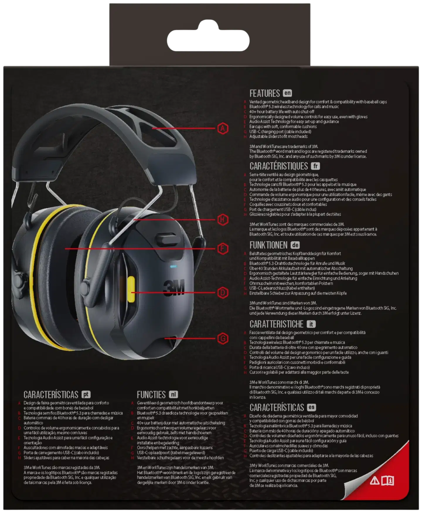 3M™ WorkTunes™ Connect -kuulonsuojaimet langattomalla Bluetooth®-teknologialla 90570E-1 - 2