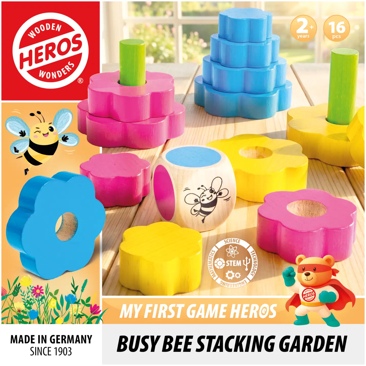 Heros peli My First Game Busy Bee Stacking Garden - 3