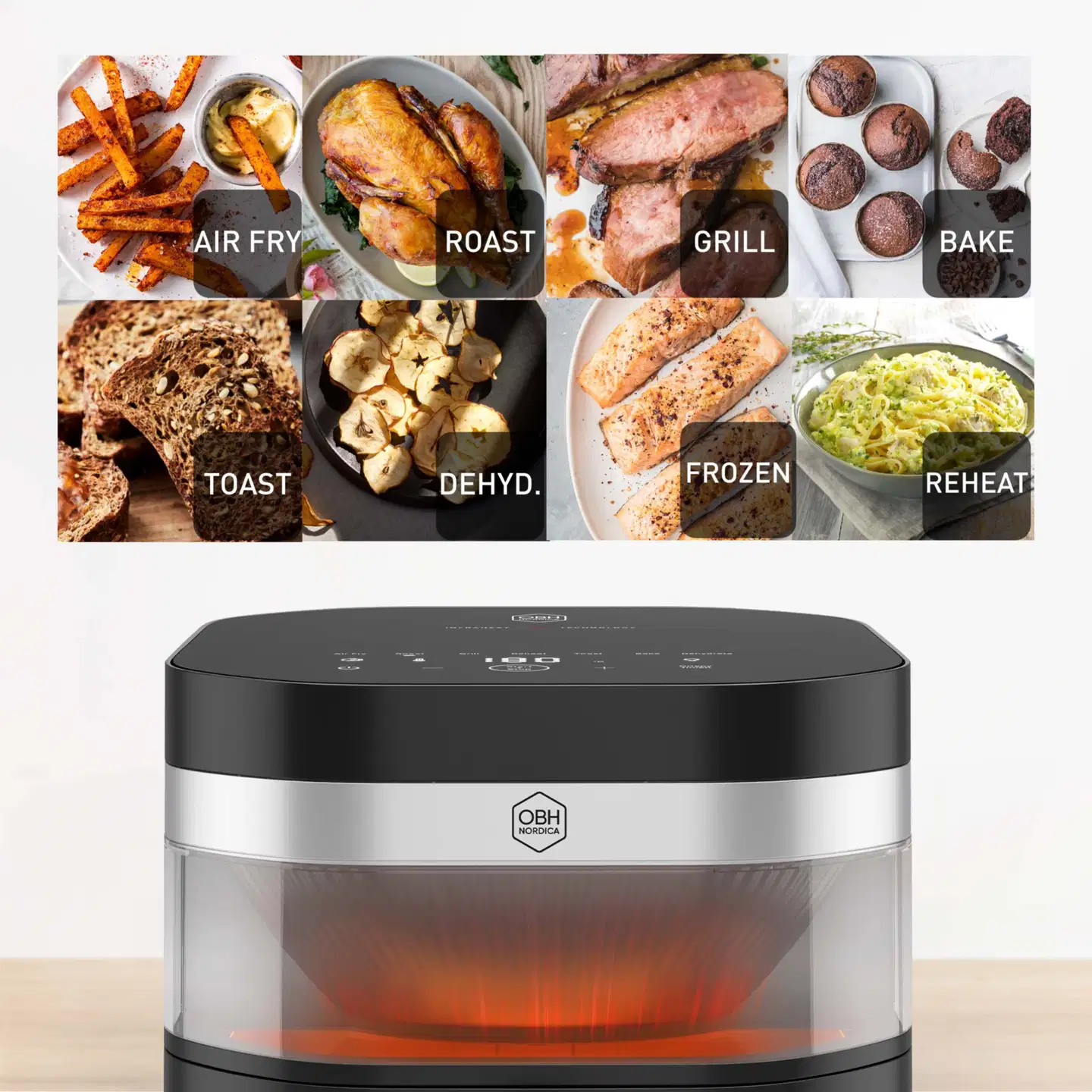 OBH Nordica Easy Fry Infrared air fryer 7 l, musta AG8328N0 - 10