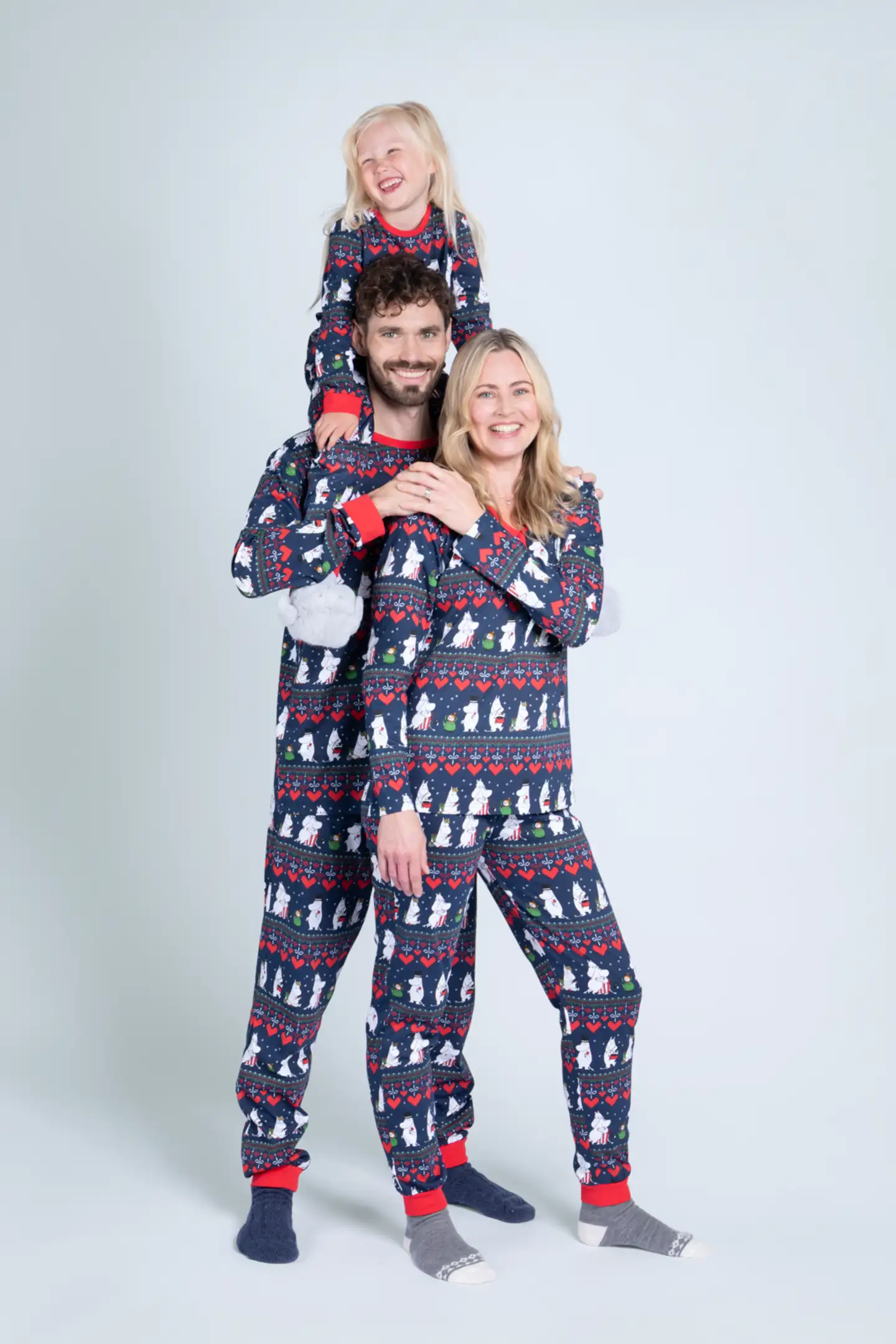 Muumi miesten pyjama Talvisydän 590409 - tummansininen - 6