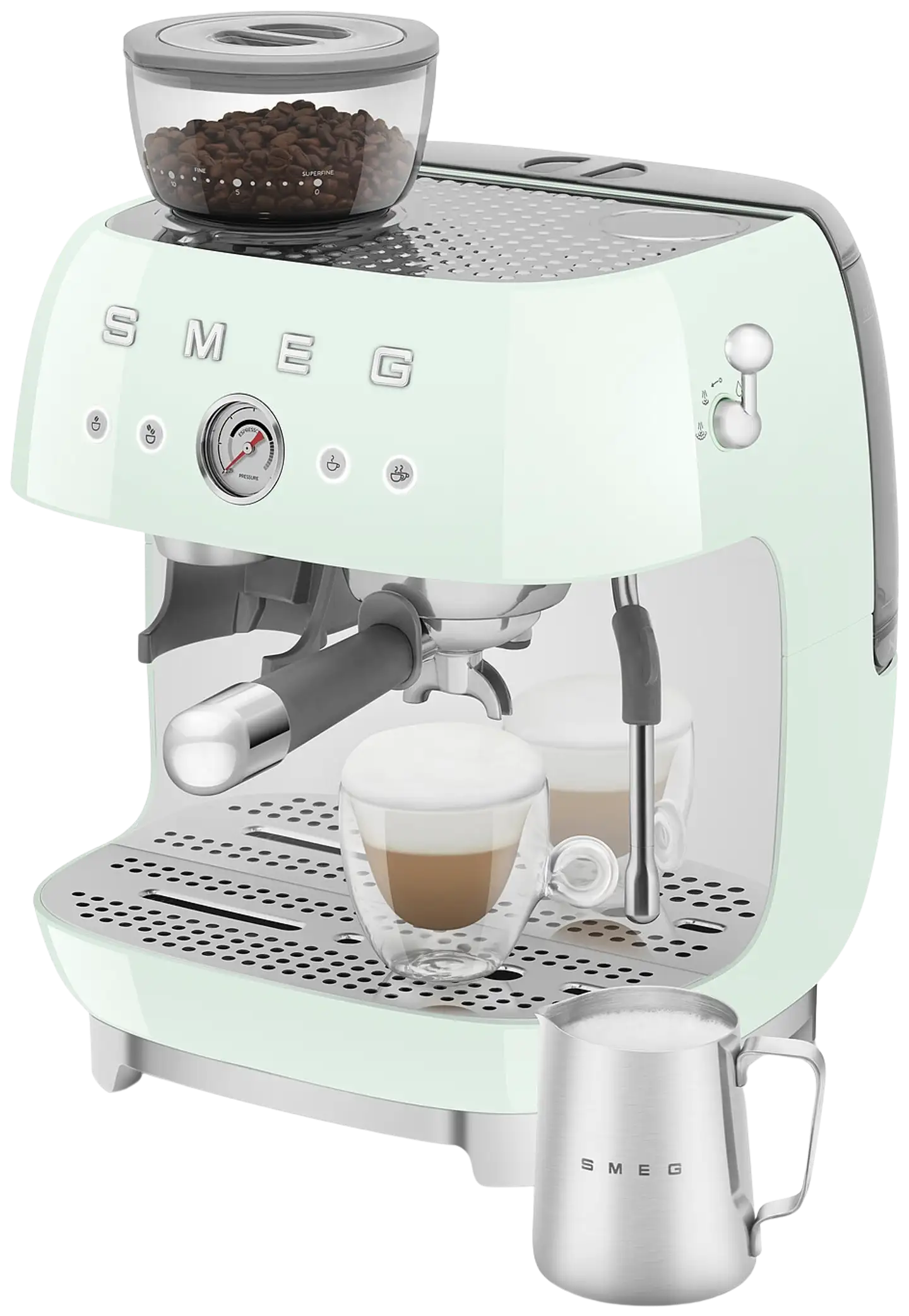 Smeg espressokeitin myllyllä mintunvihreä EGF03PGEU - 7