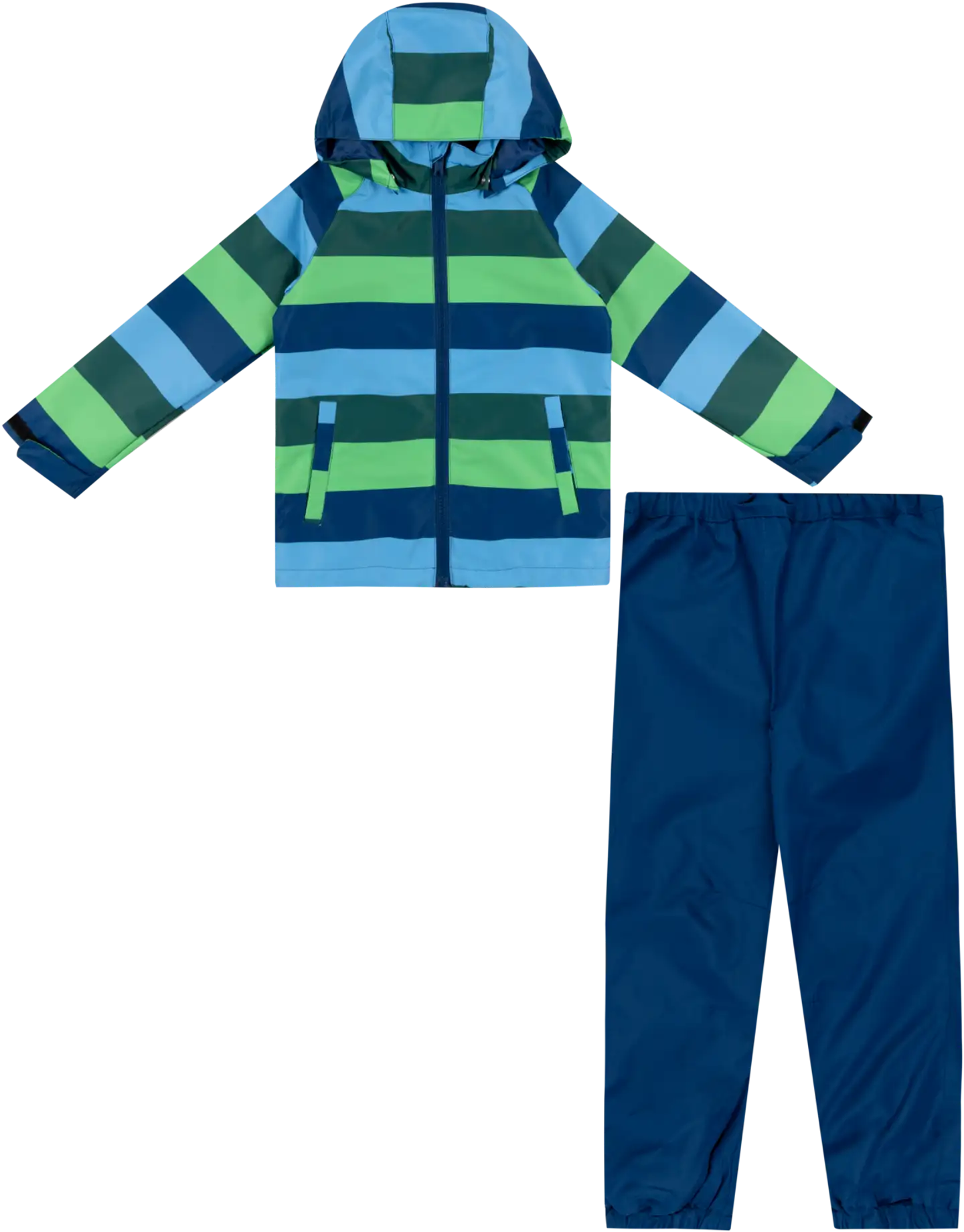 Ciraf lasten ulkoilupuku Raidat 252C07265R - Green striped - 1