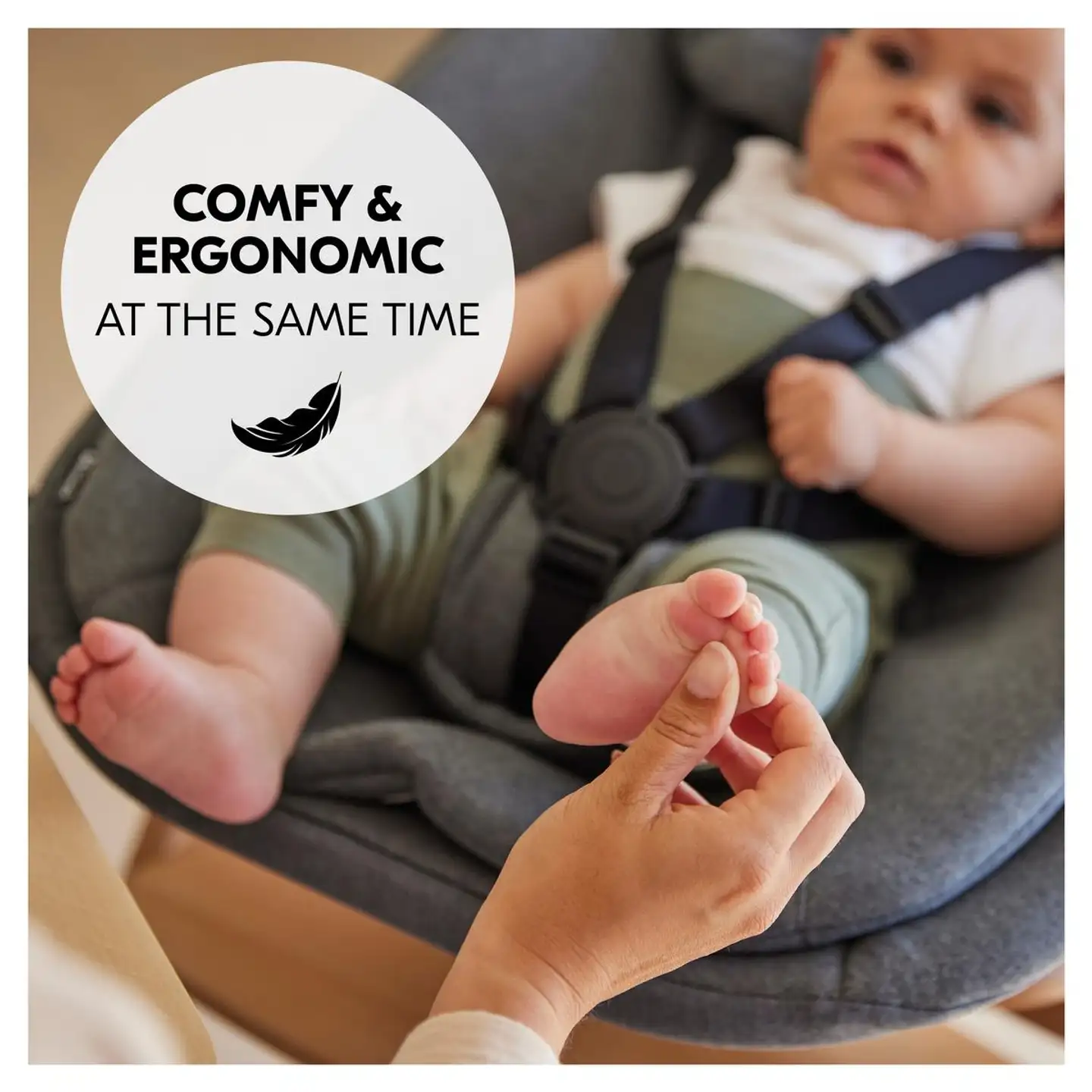 Hauck sitteri Highchair Bouncer tummanharmaa - 16