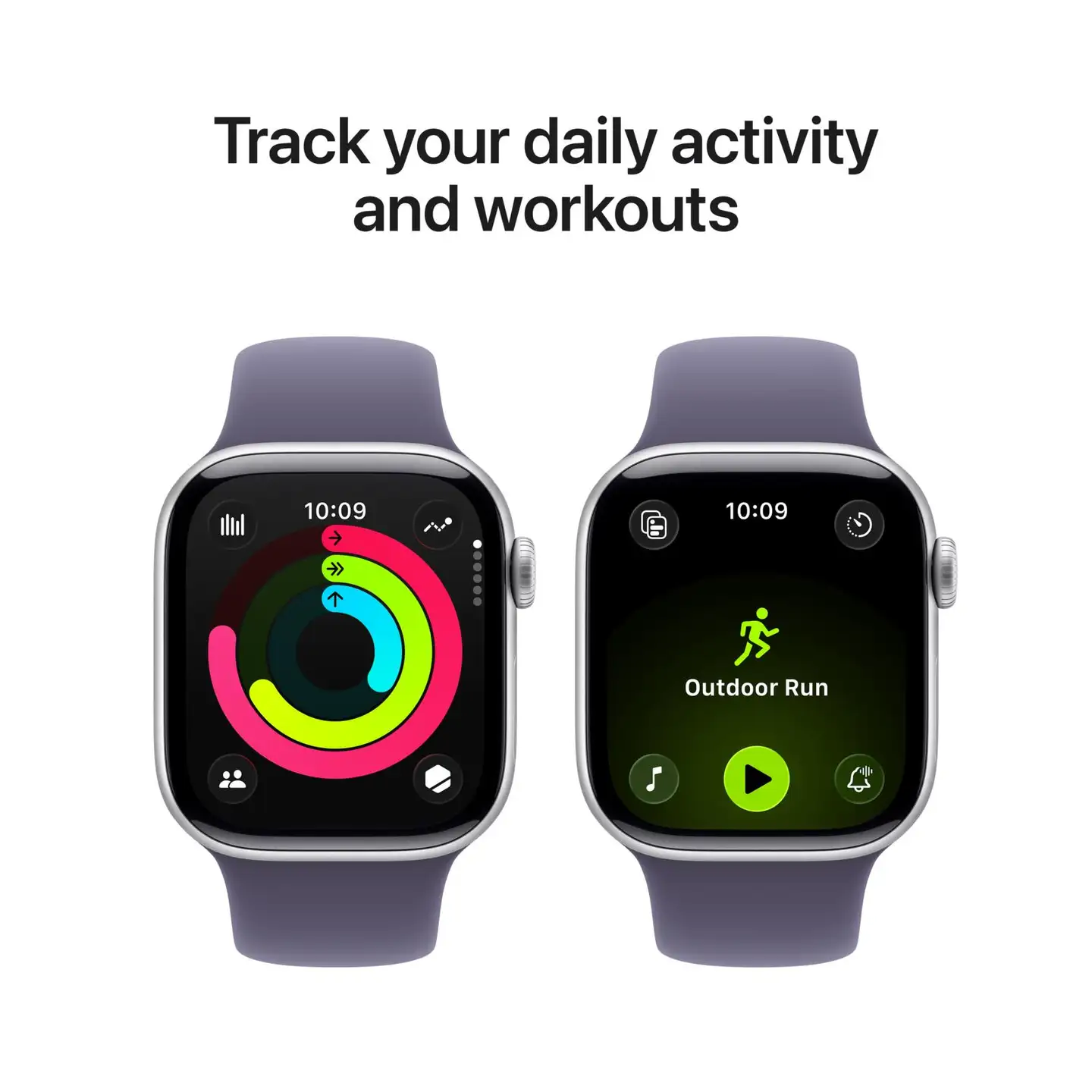 Apple Watch Series 11 GPS 46mm hopeinen alumiinikotelo, purple fog sport ranneke - S/M - MEV94QN/A - 3