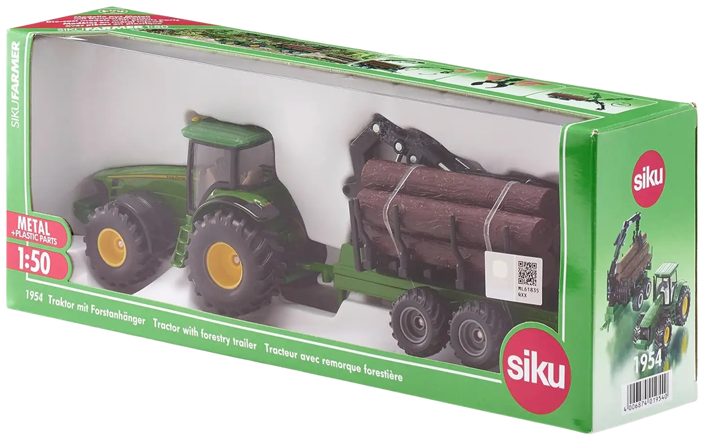 Siku 1:50 Traktori ja tukkiperävaunu - 1