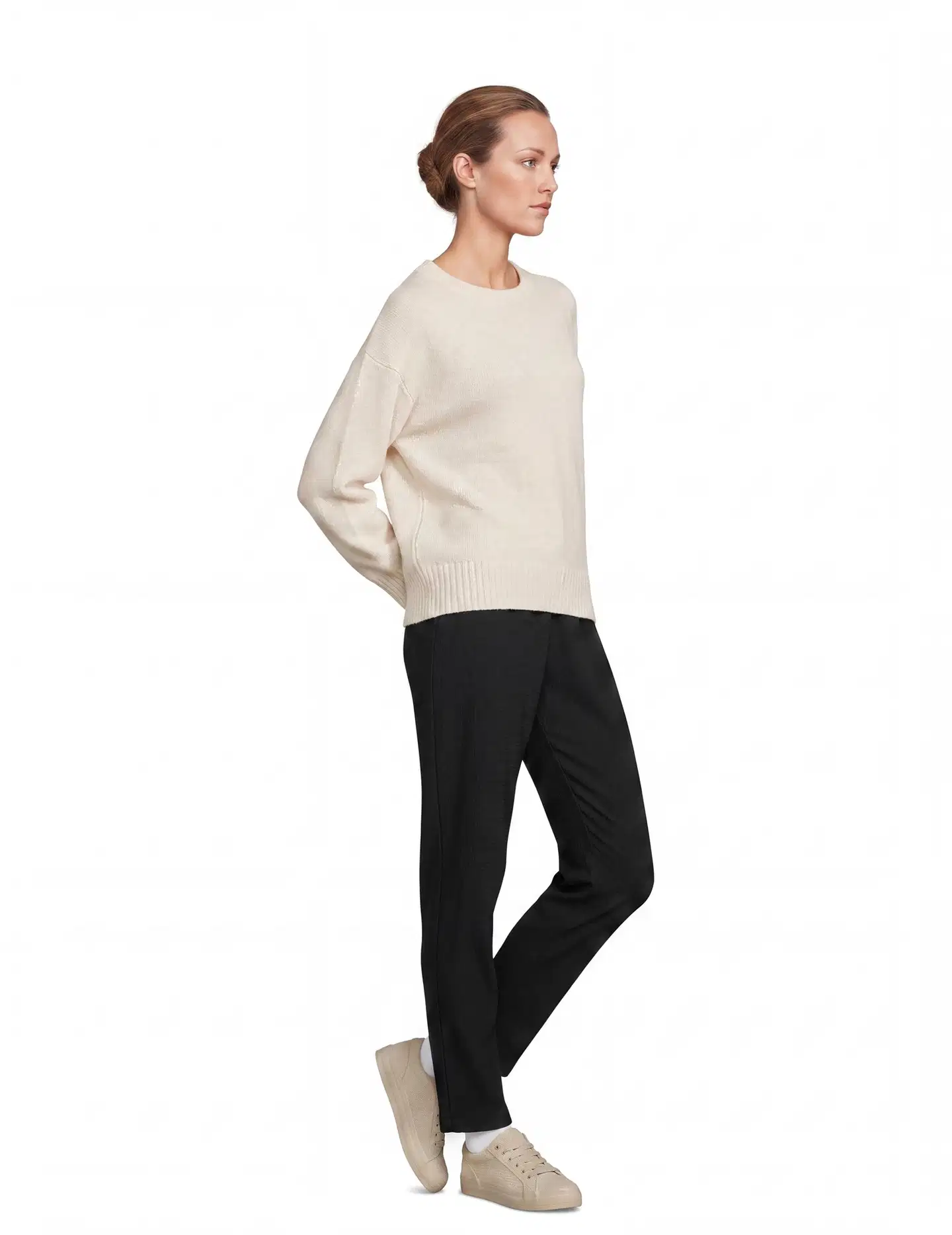 House naisten neule Fluffy-O - Off white - 4