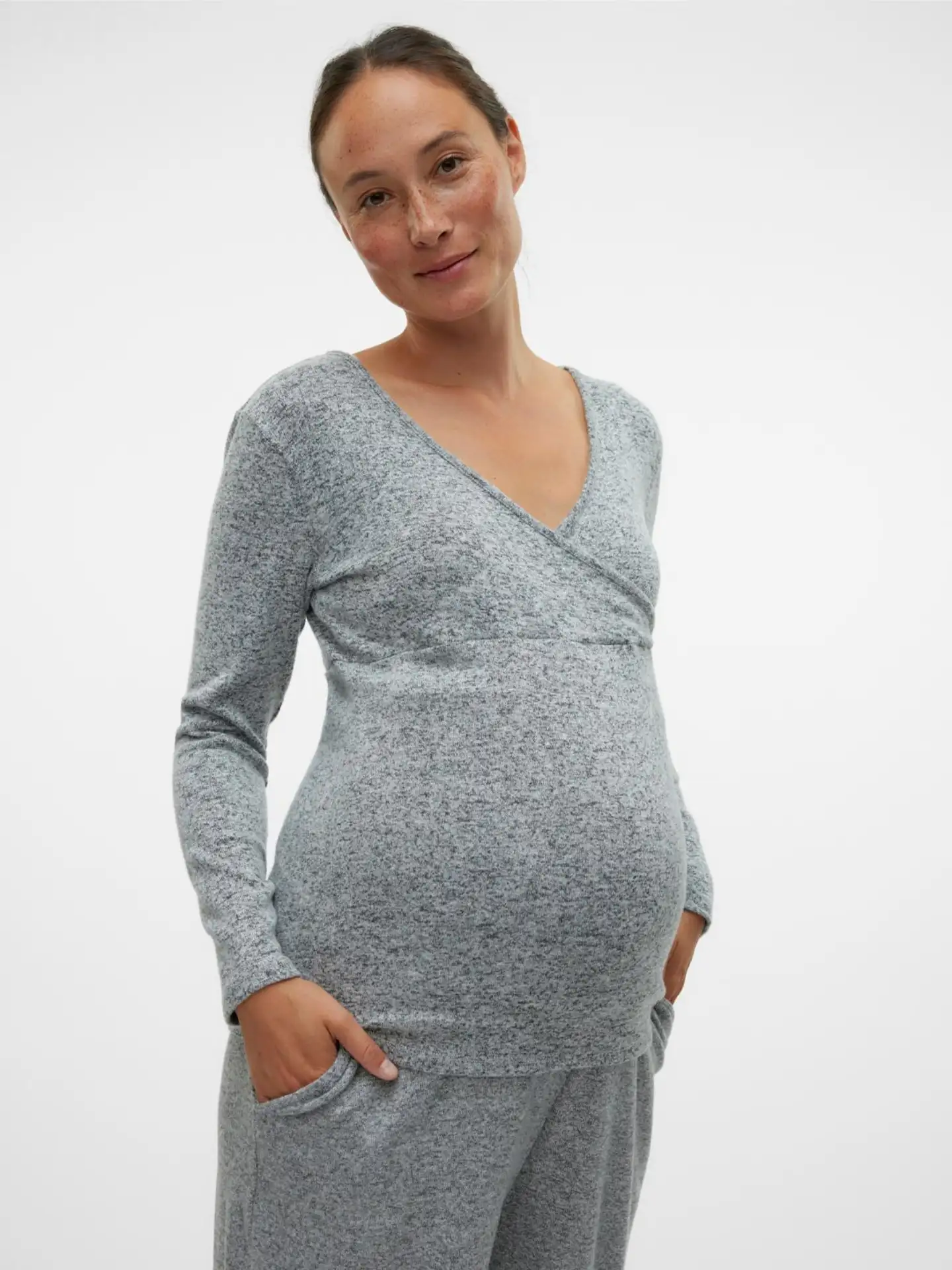 Mamalicious naisten äitiyspaita Mlagnes 20021362 - L Grey M - 2